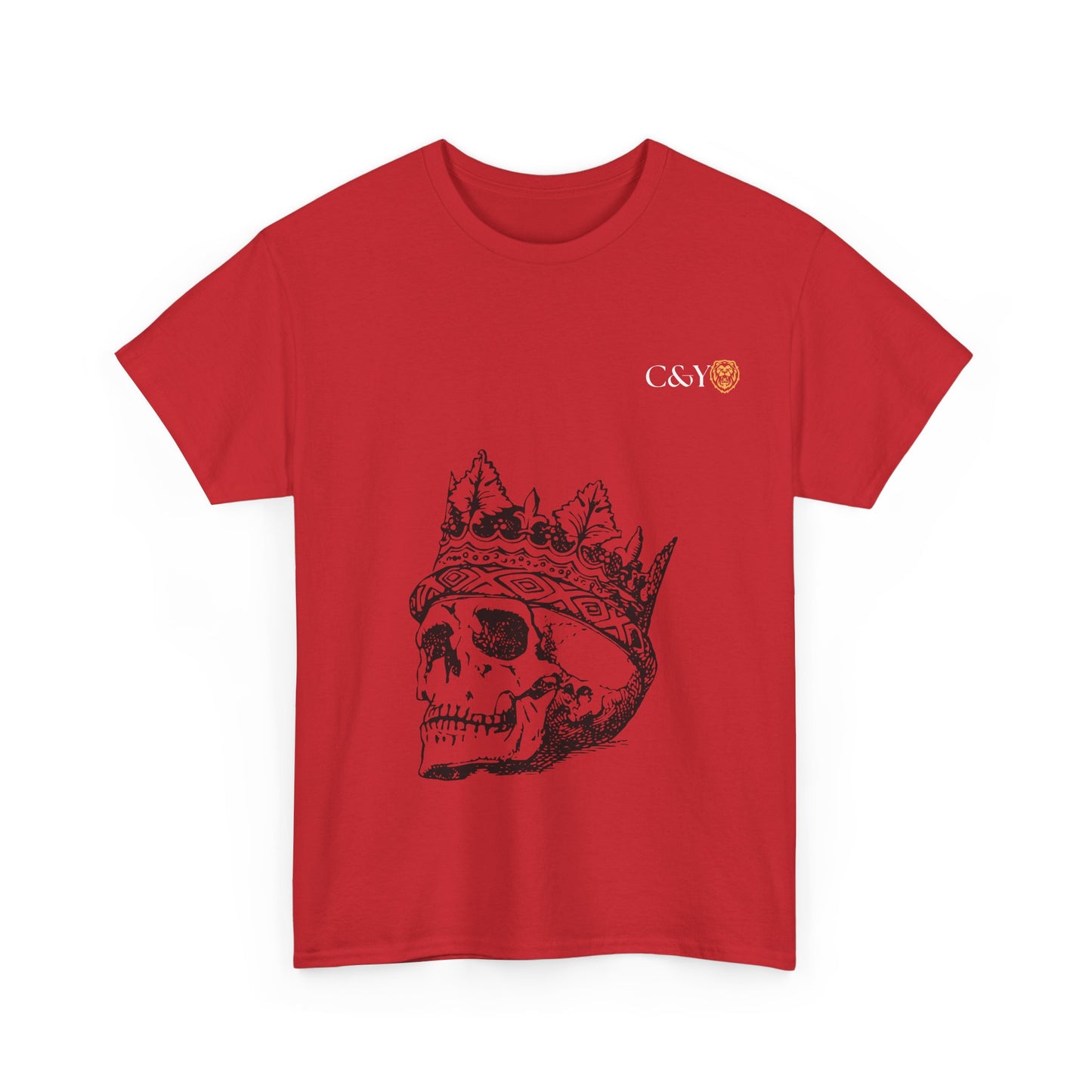 T-shirt unisexe Skull King en coton épais – Look audacieux, cadeau original pour les trendsetters, tenue casual stylée