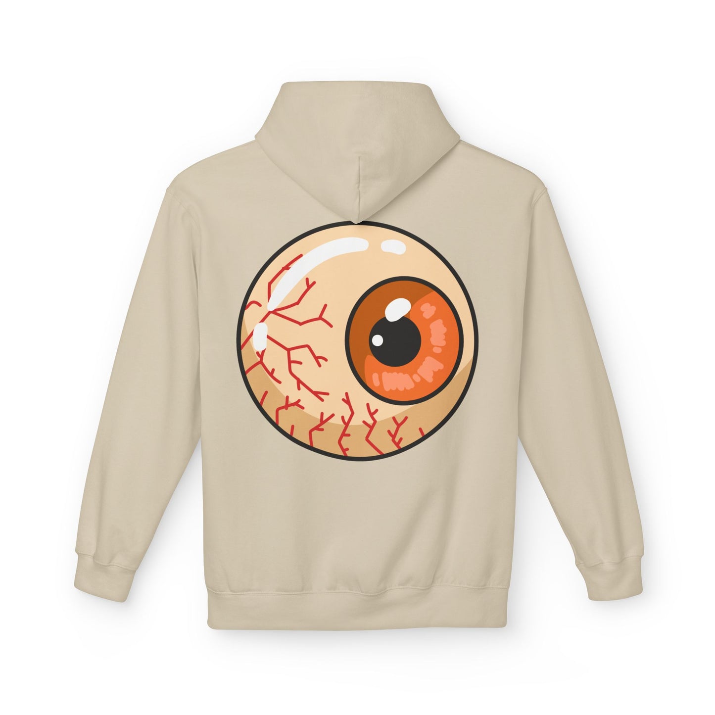 Sweat à capuche graphique “Eyeball” – Look effrayant, unisexe, spécial Halloween