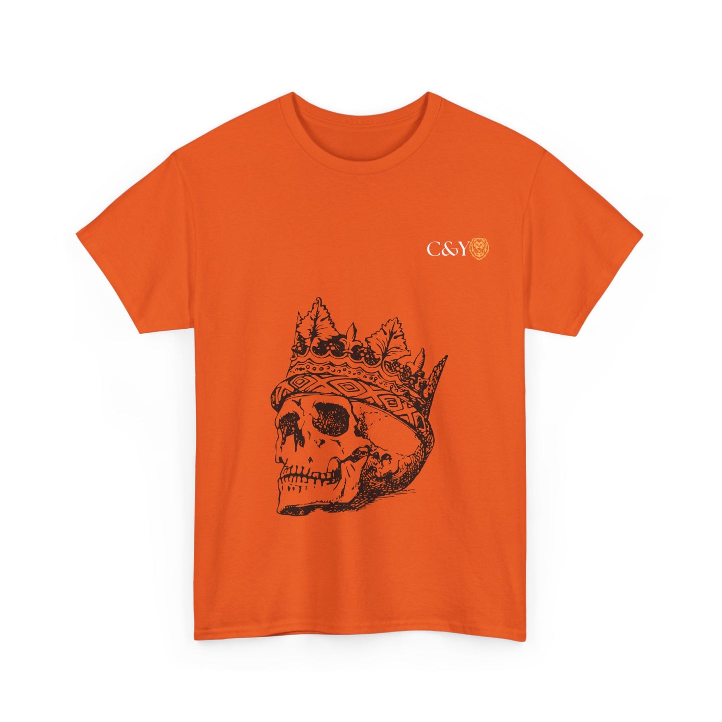 T-shirt unisexe Skull King en coton épais – Look audacieux, cadeau original pour les trendsetters, tenue casual stylée