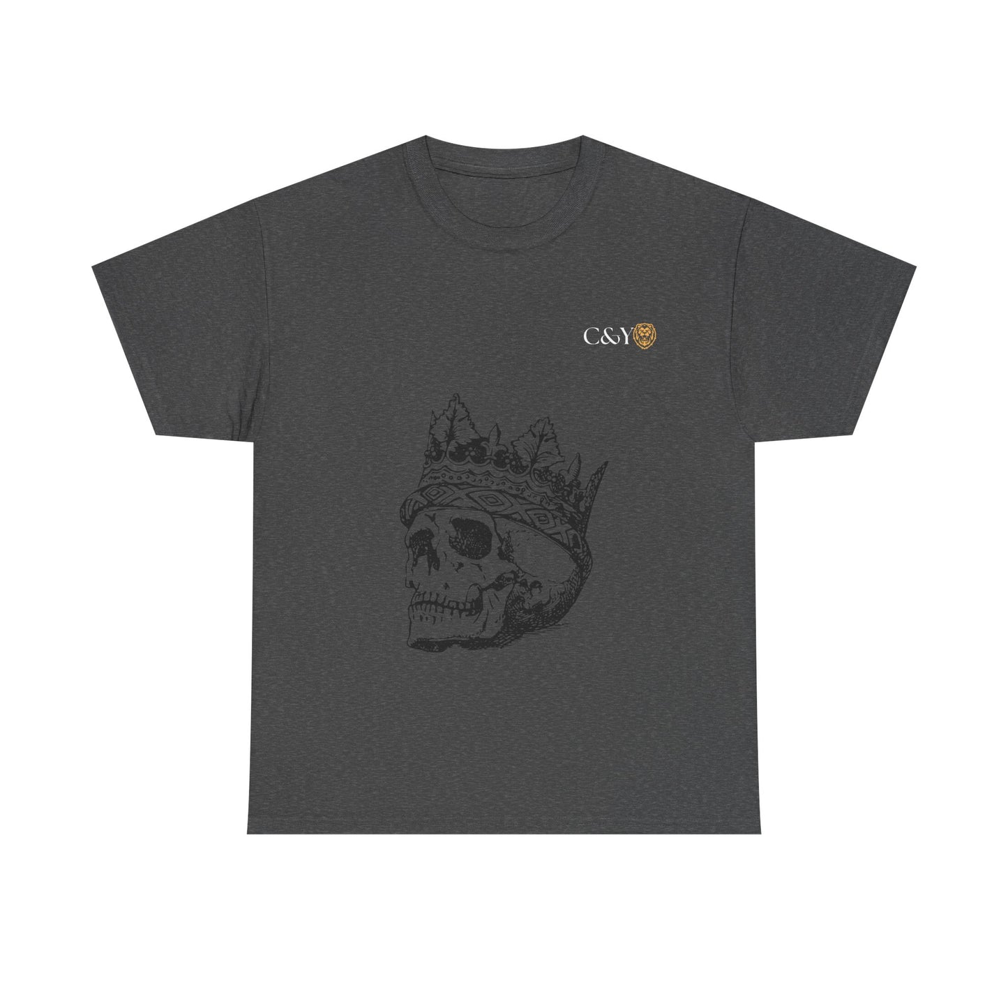 T-shirt unisexe Skull King en coton épais – Look audacieux, cadeau original pour les trendsetters, tenue casual stylée