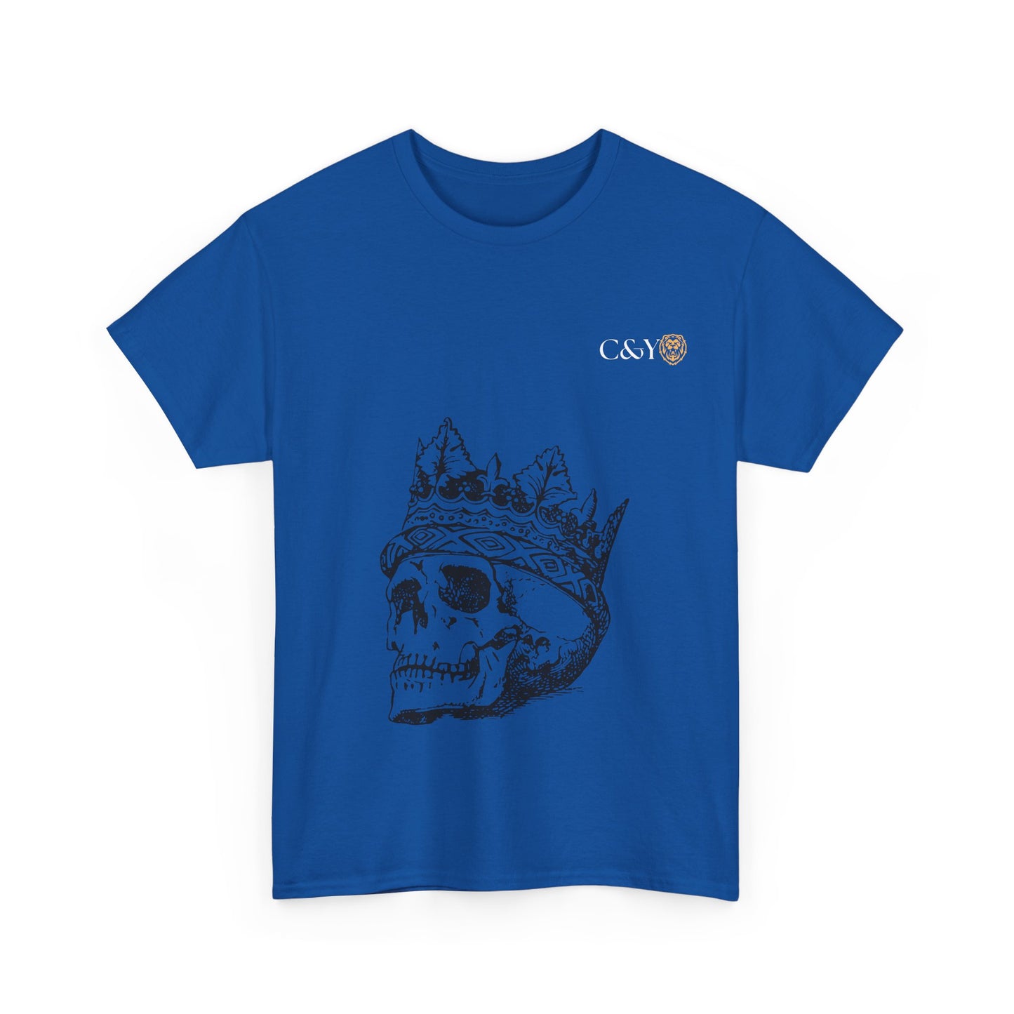 T-shirt unisexe Skull King en coton épais – Look audacieux, cadeau original pour les trendsetters, tenue casual stylée