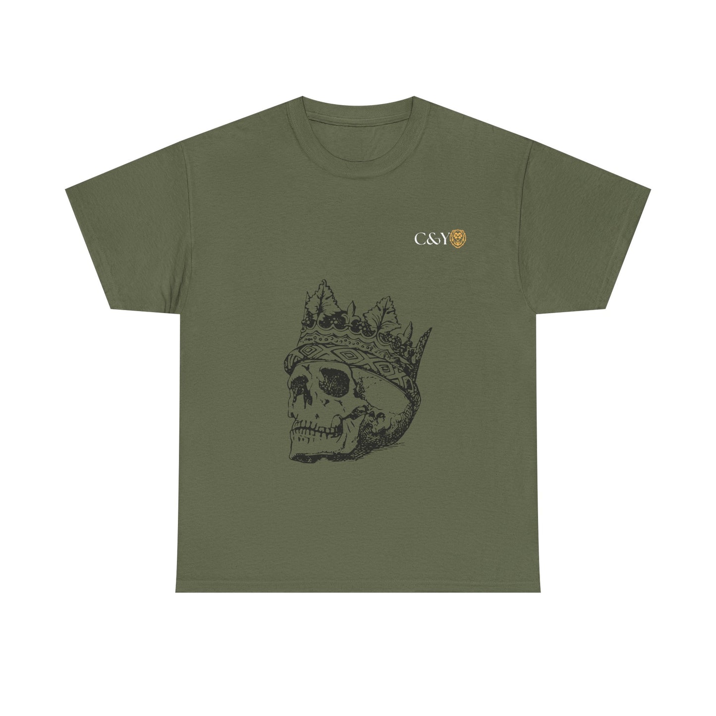 T-shirt unisexe Skull King en coton épais – Look audacieux, cadeau original pour les trendsetters, tenue casual stylée