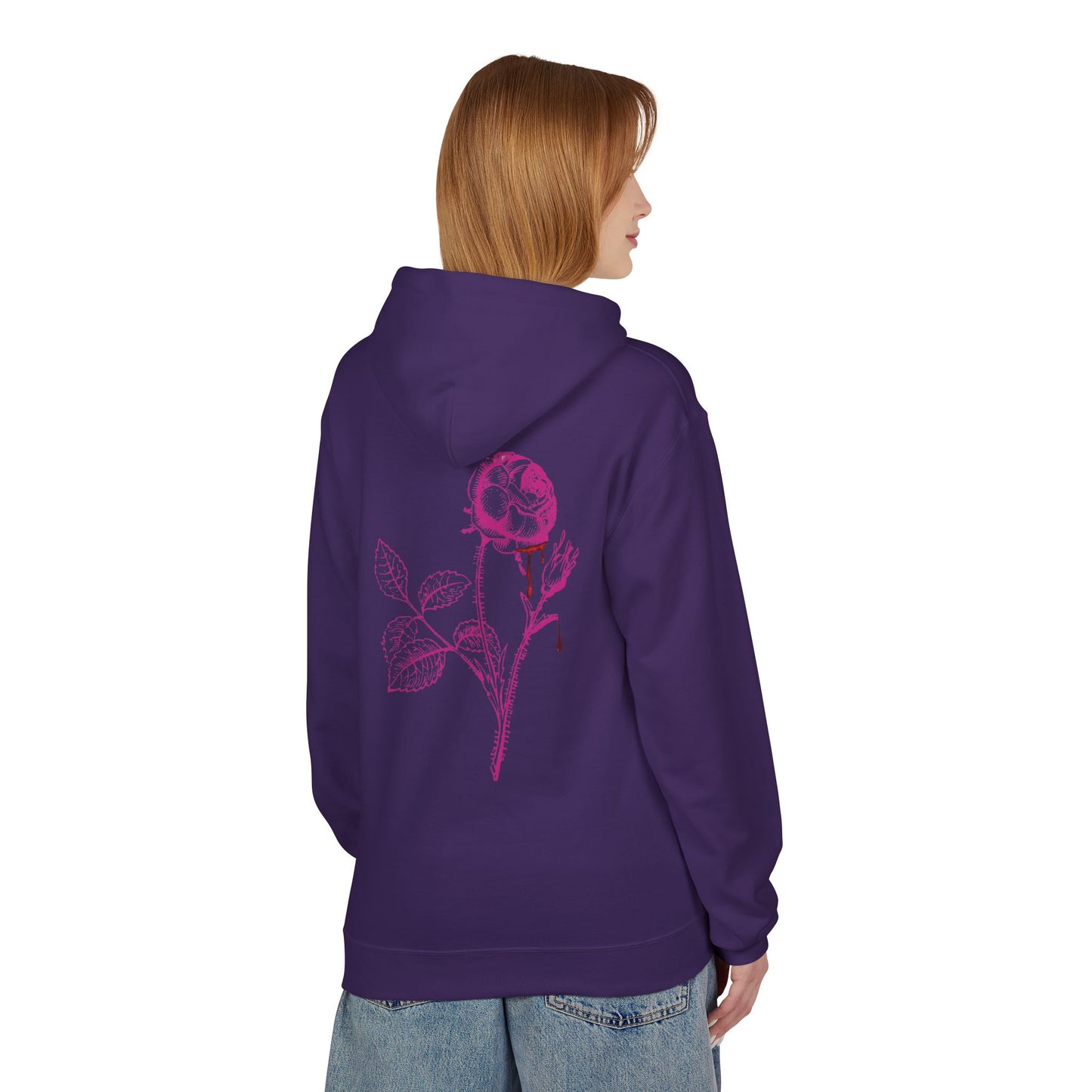 Sweat à capuche en polaire “Romantic Floral” – Style doux et confortable