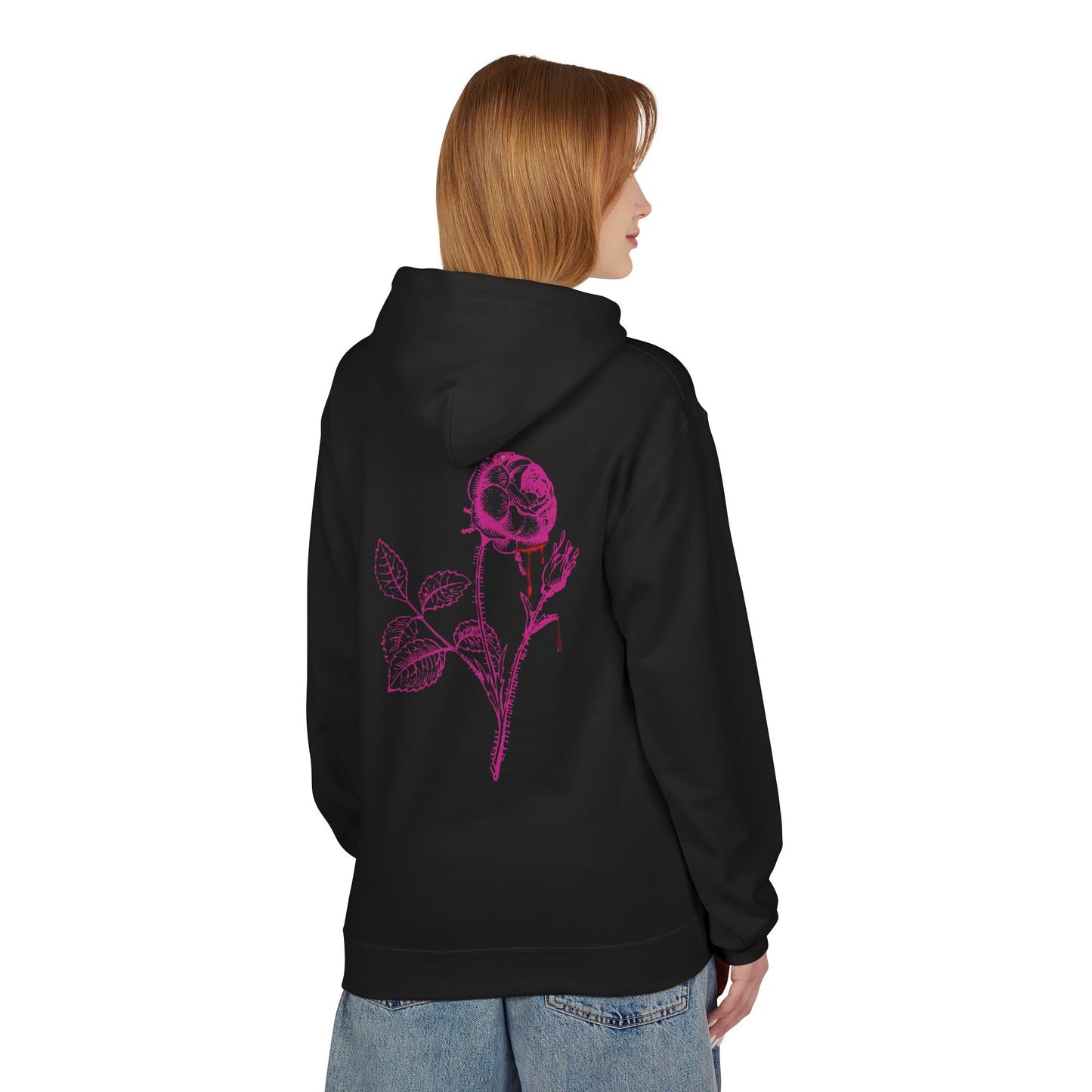 Sweat à capuche en polaire “Romantic Floral” – Style doux et confortable