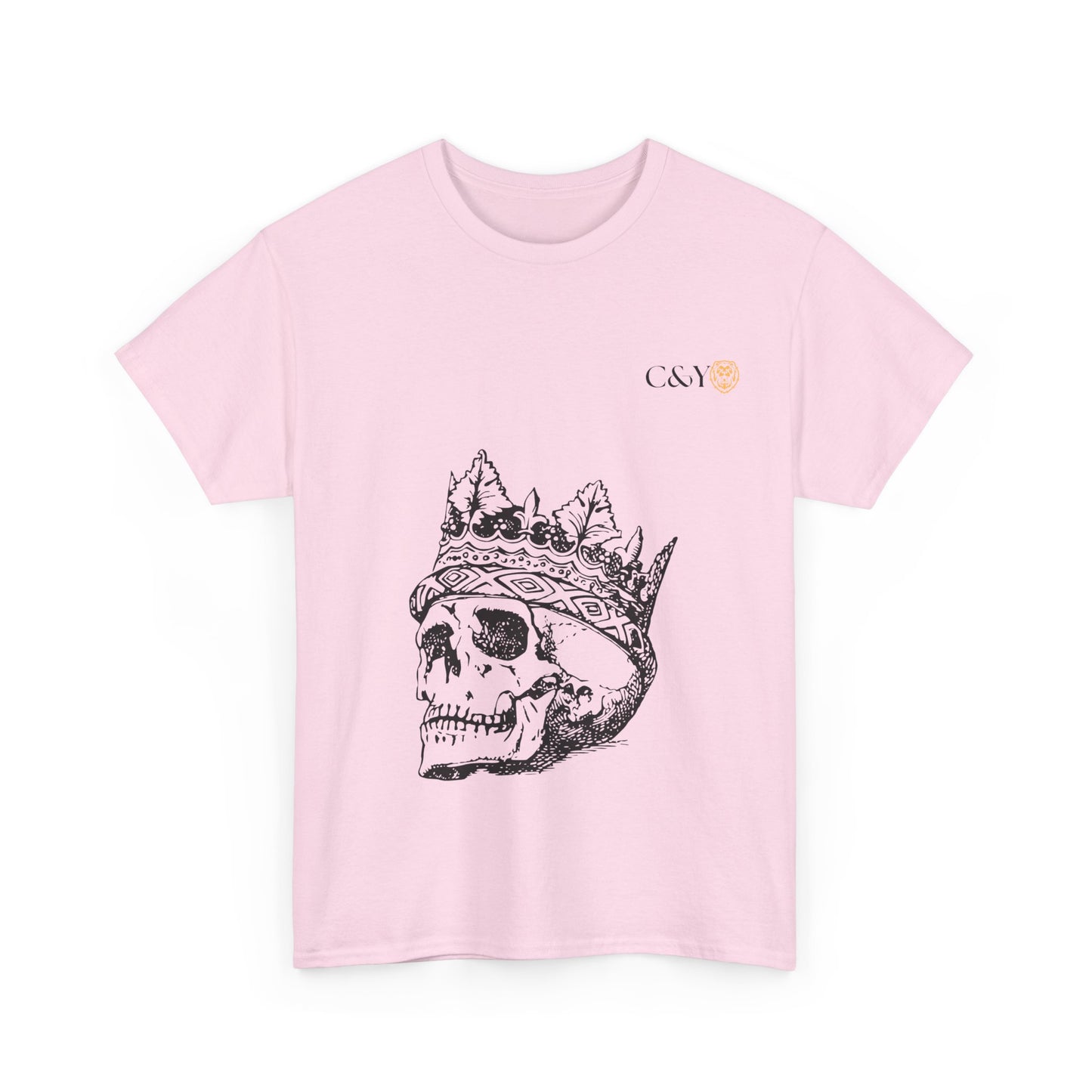 T-shirt unisexe Skull King en coton épais – Look audacieux, cadeau original pour les trendsetters, tenue casual stylée