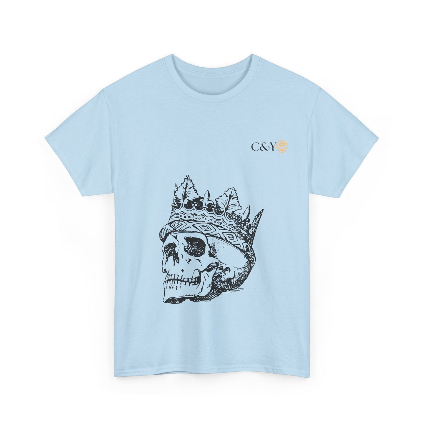 T-shirt unisexe Skull King en coton épais – Look audacieux, cadeau original pour les trendsetters, tenue casual stylée