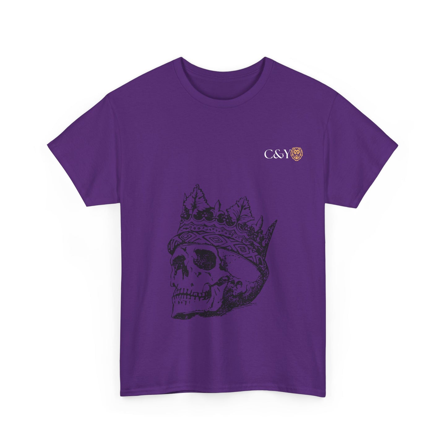 T-shirt unisexe Skull King en coton épais – Look audacieux, cadeau original pour les trendsetters, tenue casual stylée