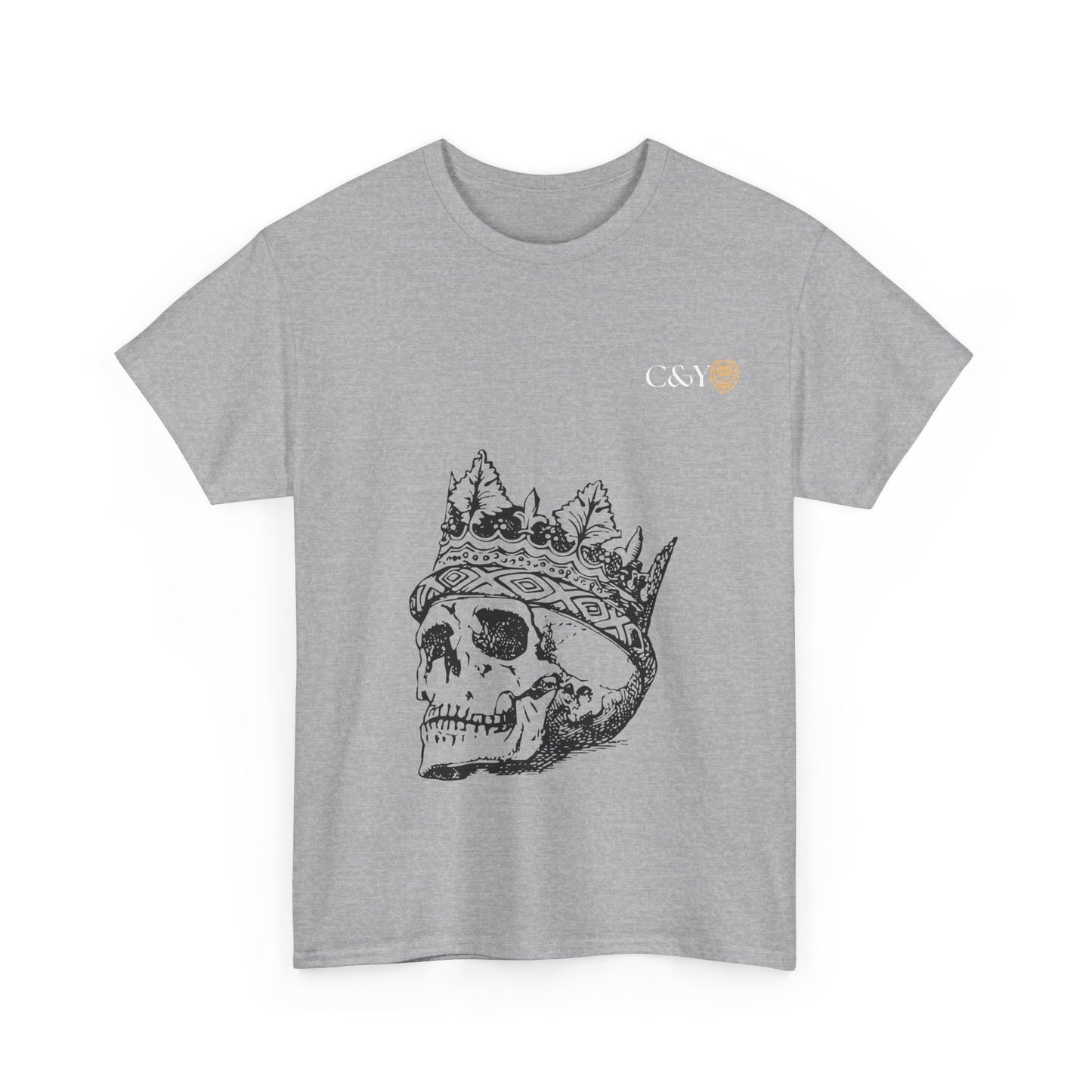 T-shirt unisexe Skull King en coton épais – Look audacieux, cadeau original pour les trendsetters, tenue casual stylée