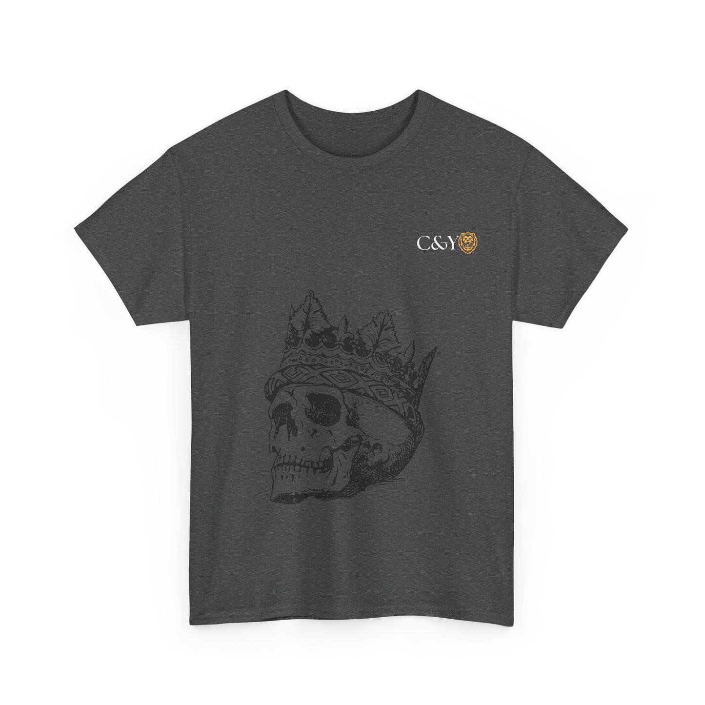 T-shirt unisexe Skull King en coton épais – Look audacieux, cadeau original pour les trendsetters, tenue casual stylée