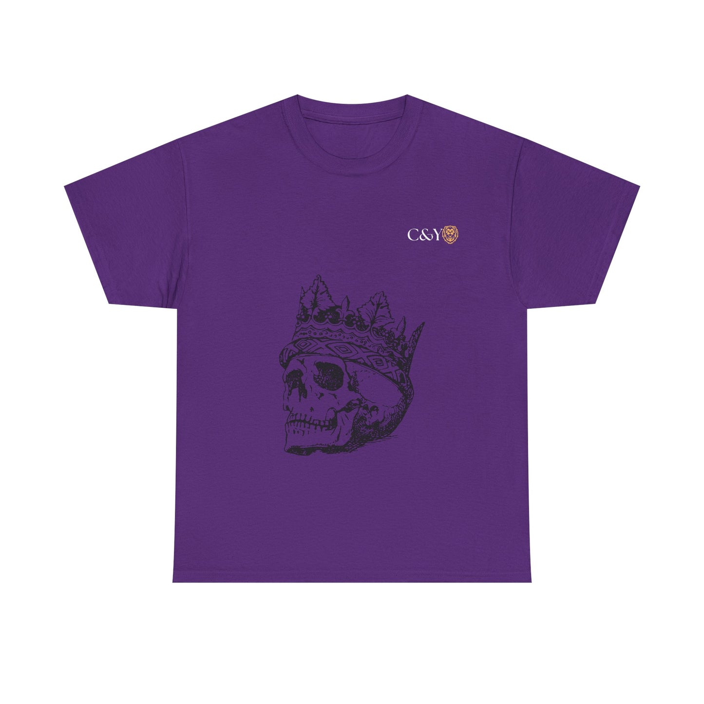 T-shirt unisexe Skull King en coton épais – Look audacieux, cadeau original pour les trendsetters, tenue casual stylée