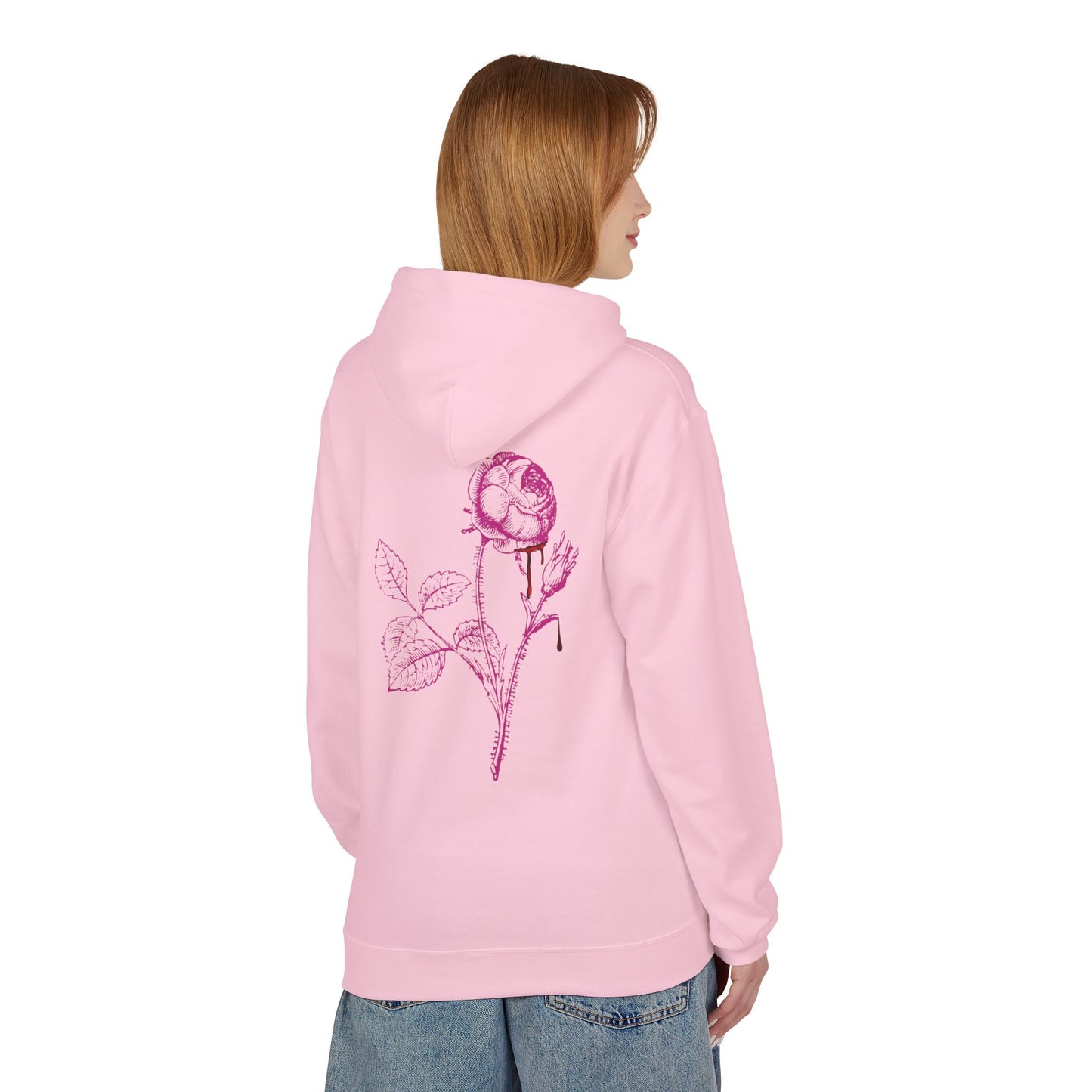 Sweat à capuche en polaire “Romantic Floral” – Style doux et confortable