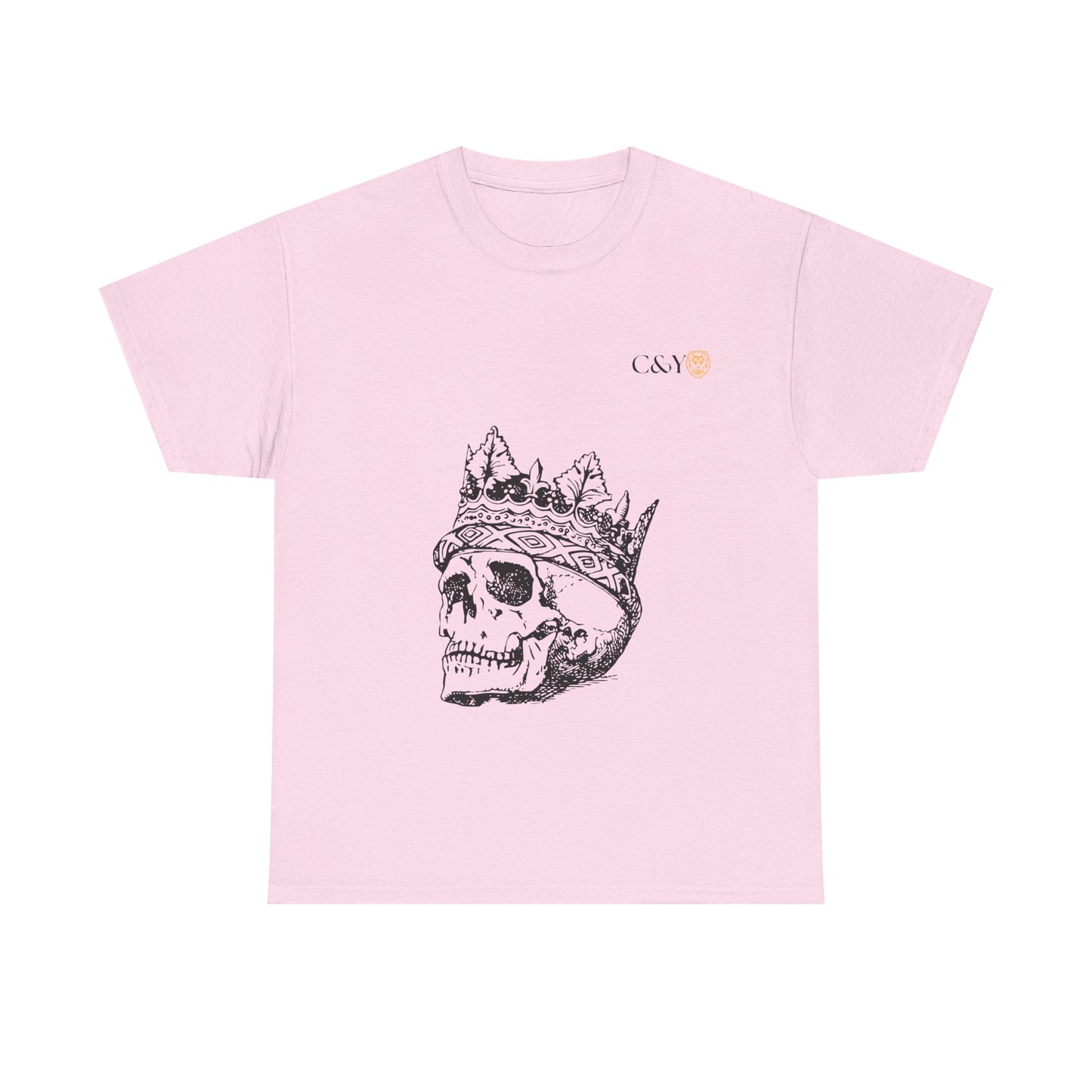 T-shirt unisexe Skull King en coton épais – Look audacieux, cadeau original pour les trendsetters, tenue casual stylée