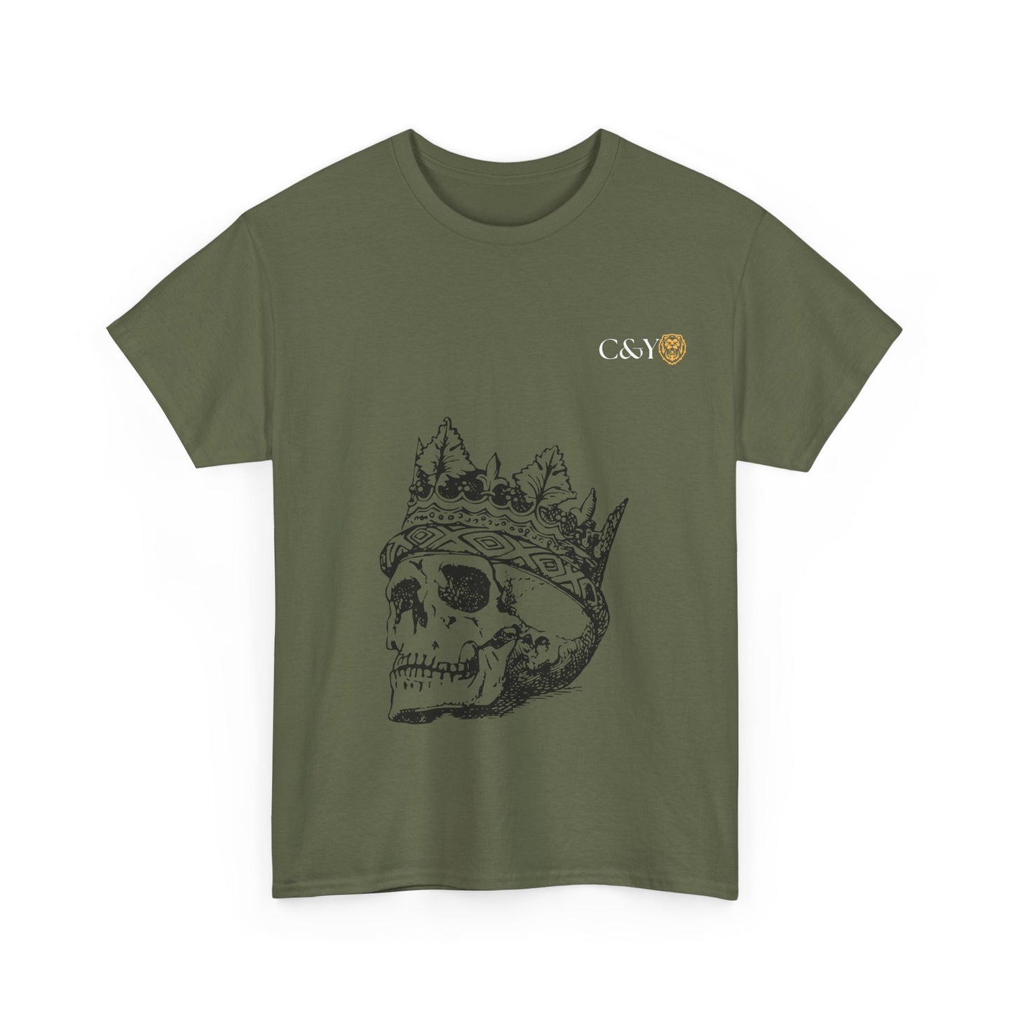 T-shirt unisexe Skull King en coton épais – Look audacieux, cadeau original pour les trendsetters, tenue casual stylée