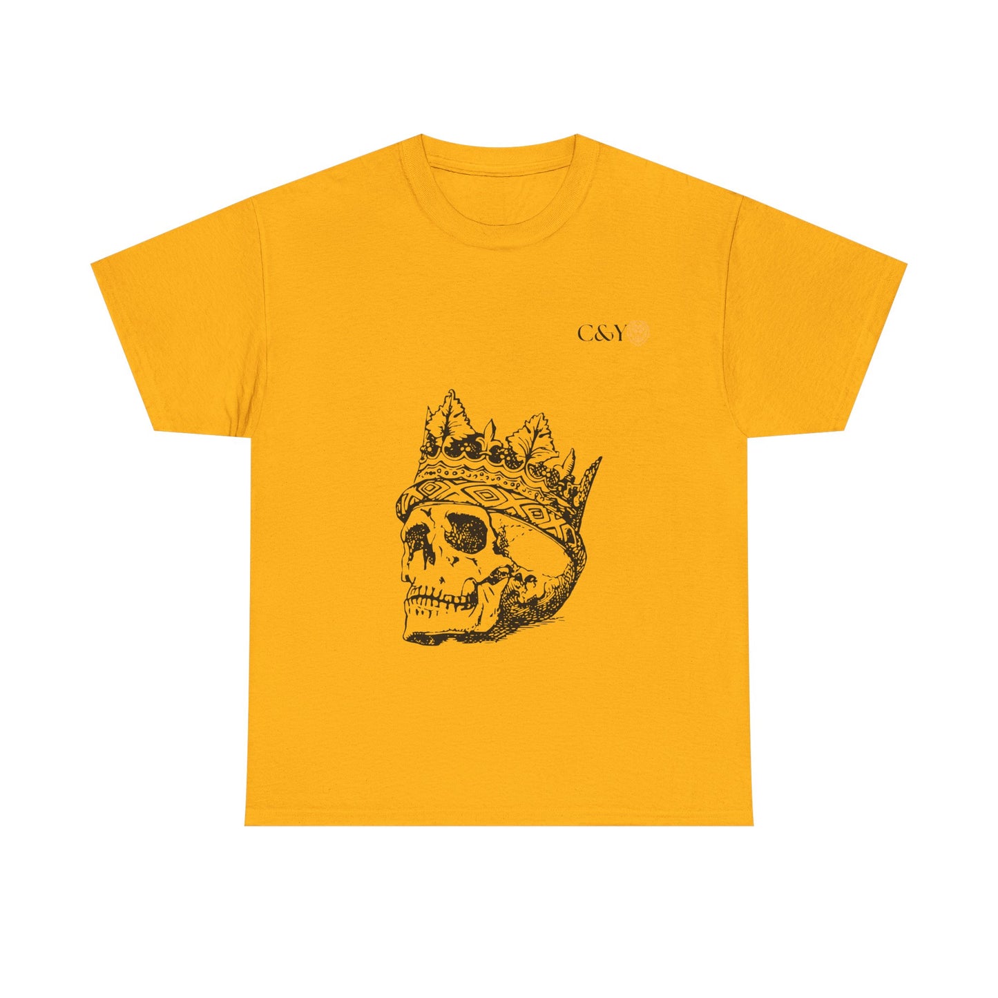 T-shirt unisexe Skull King en coton épais – Look audacieux, cadeau original pour les trendsetters, tenue casual stylée