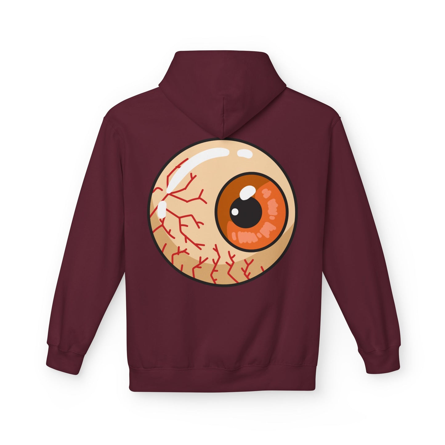 Sweat à capuche graphique “Eyeball” – Look effrayant, unisexe, spécial Halloween