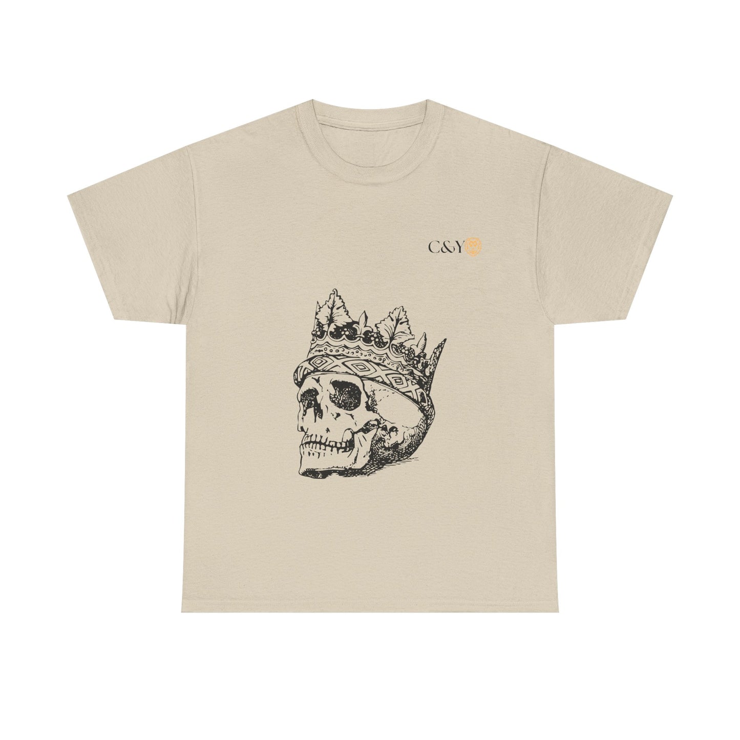 T-shirt unisexe Skull King en coton épais – Look audacieux, cadeau original pour les trendsetters, tenue casual stylée