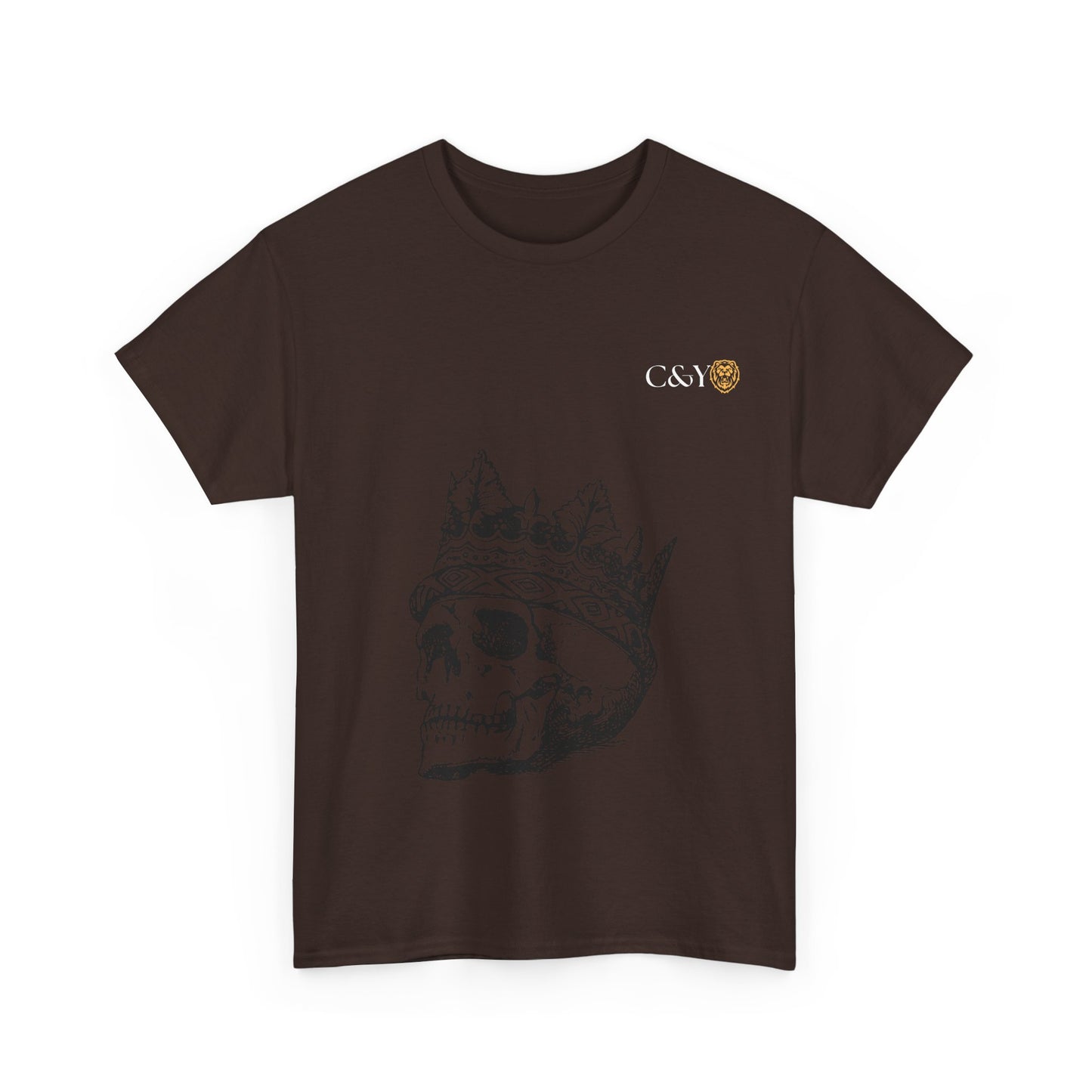 T-shirt unisexe Skull King en coton épais – Look audacieux, cadeau original pour les trendsetters, tenue casual stylée
