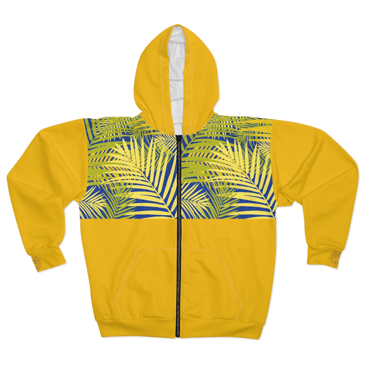 Unisex Zip Hoodie Tropical Vibes” – Jaune soleil
