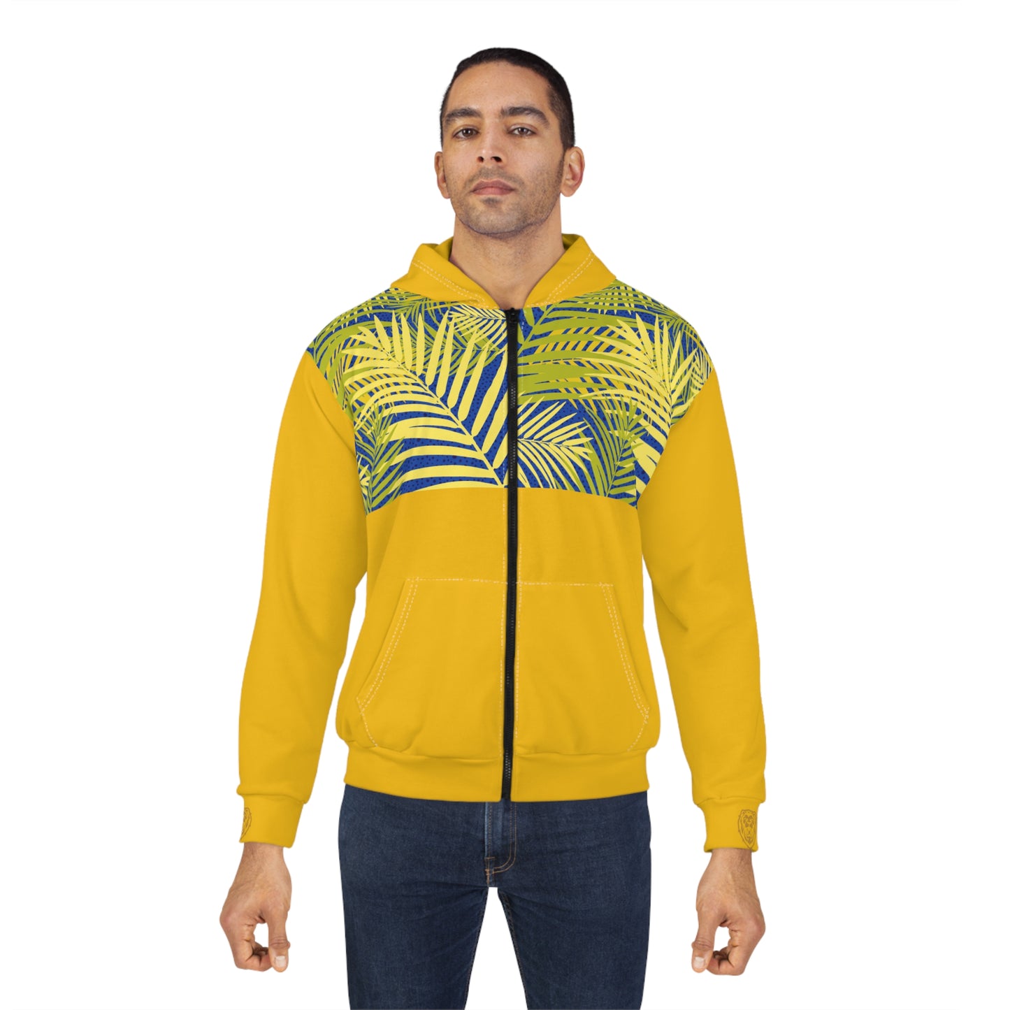Unisex Zip Hoodie Tropical Vibes” – Jaune soleil