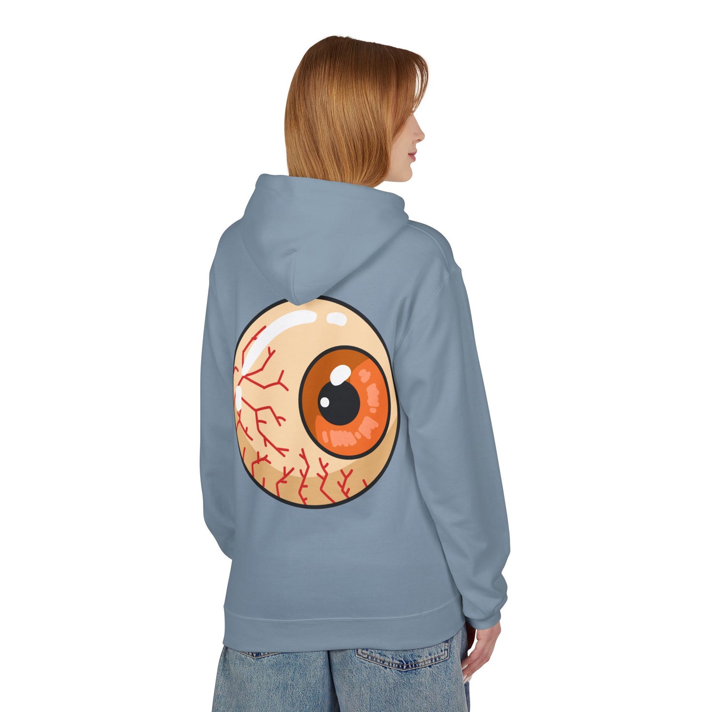 Sweat à capuche graphique “Eyeball” – Look effrayant, unisexe, spécial Halloween