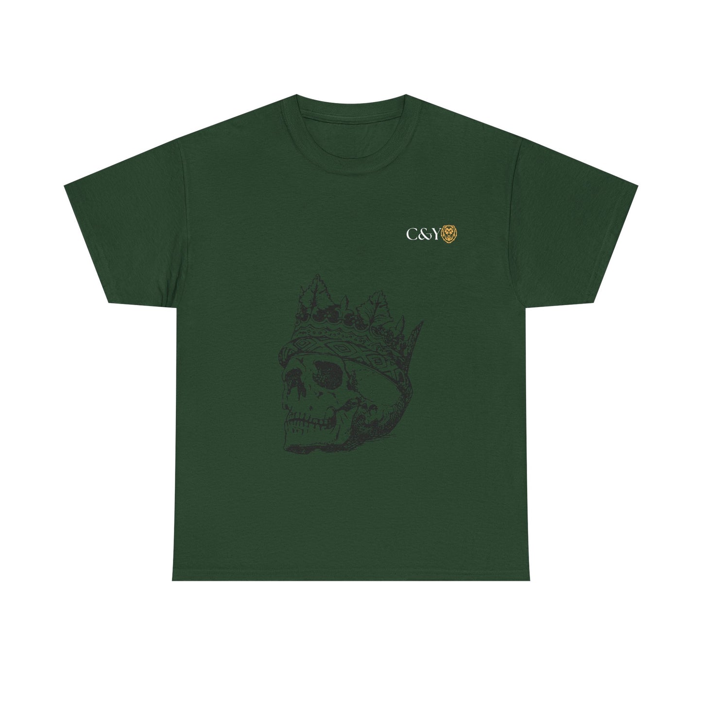 T-shirt unisexe Skull King en coton épais – Look audacieux, cadeau original pour les trendsetters, tenue casual stylée