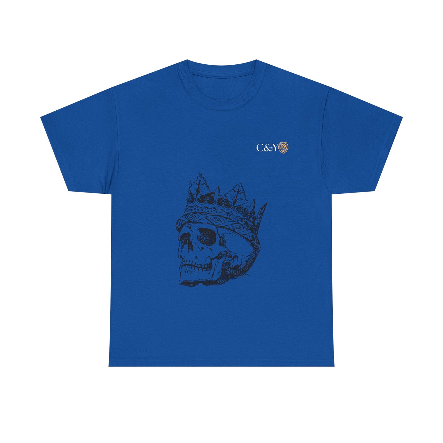 T-shirt unisexe Skull King en coton épais – Look audacieux, cadeau original pour les trendsetters, tenue casual stylée