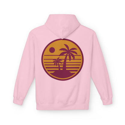 Sweat à capuche “Tropical Sunset” – Polaire unisexe confortable, esprit plage et tenue casual