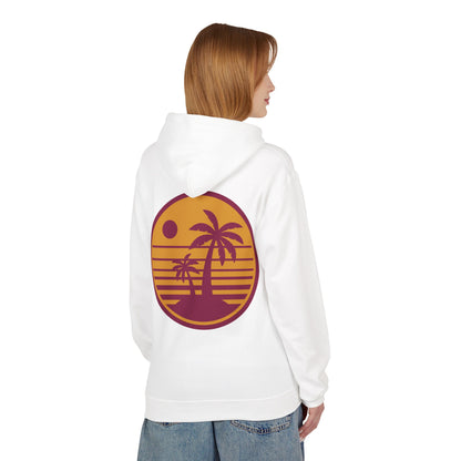 Sweat à capuche “Tropical Sunset” – Polaire unisexe confortable, esprit plage et tenue casual