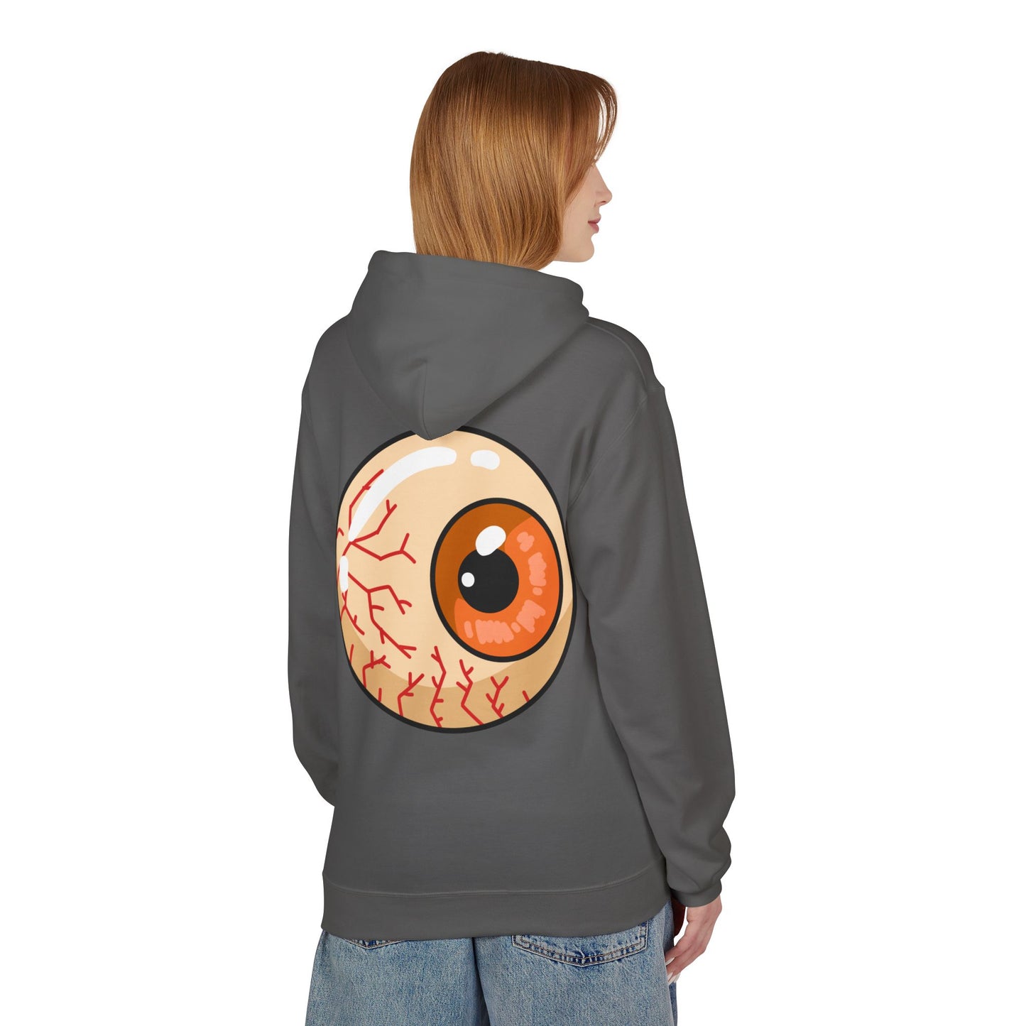 Sweat à capuche graphique “Eyeball” – Look effrayant, unisexe, spécial Halloween