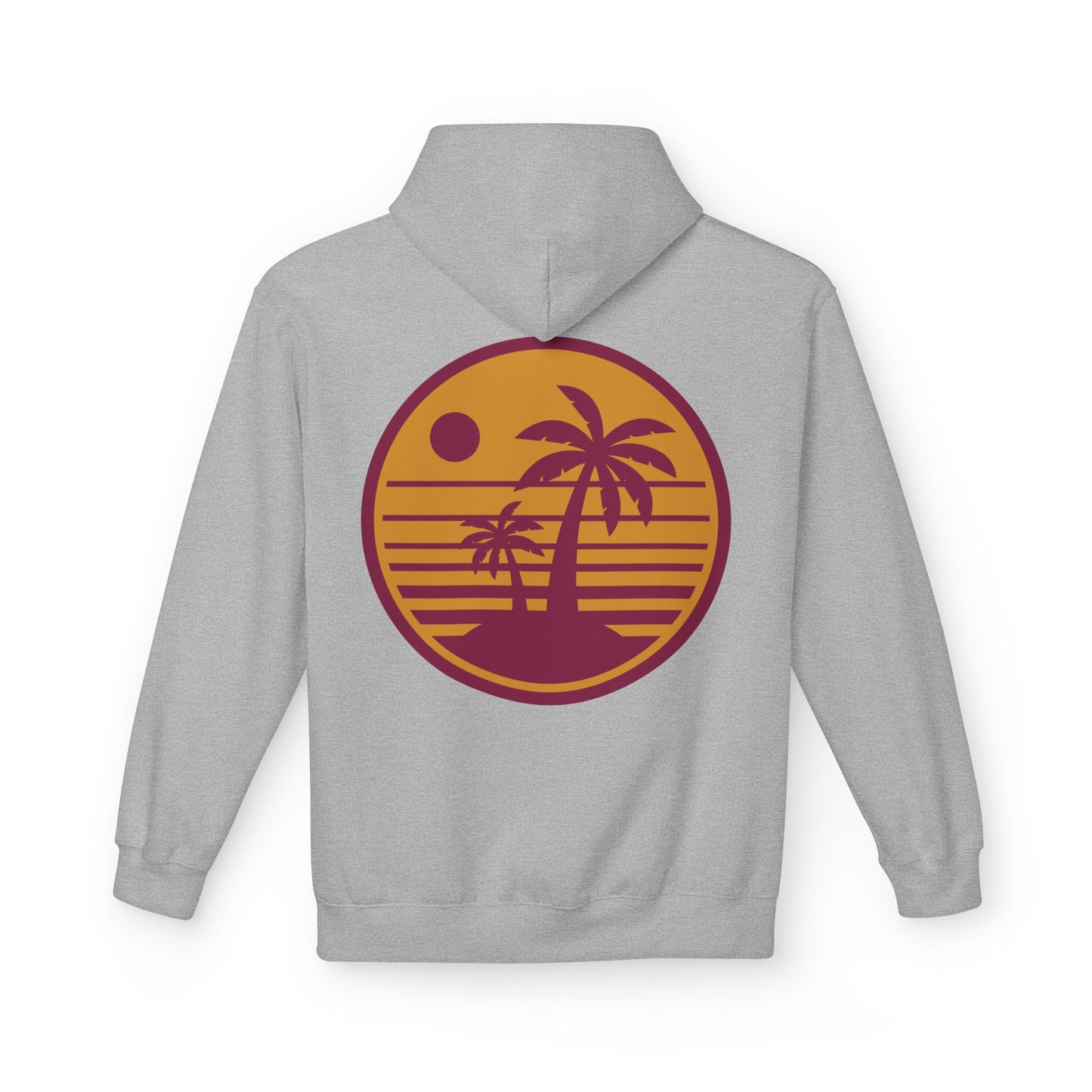 Sweat à capuche “Tropical Sunset” – Polaire unisexe confortable, esprit plage et tenue casual