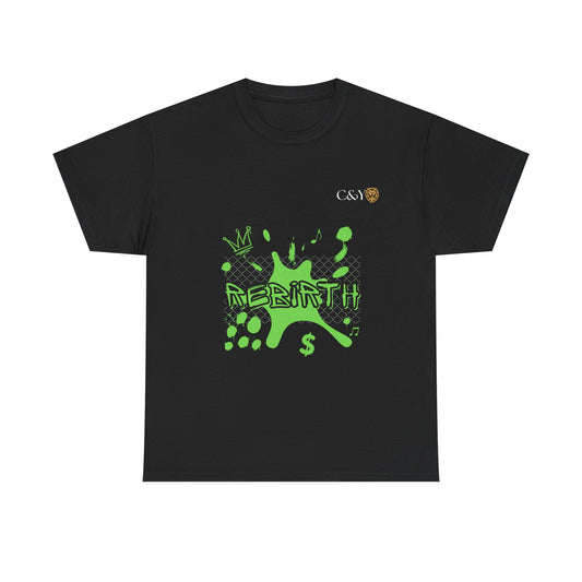 T-shirt unisexe Urban Rebirth en coton épais – Streetwear graphique inspiré des années 90, tenue casual, idée cadeau pour les trendsetters