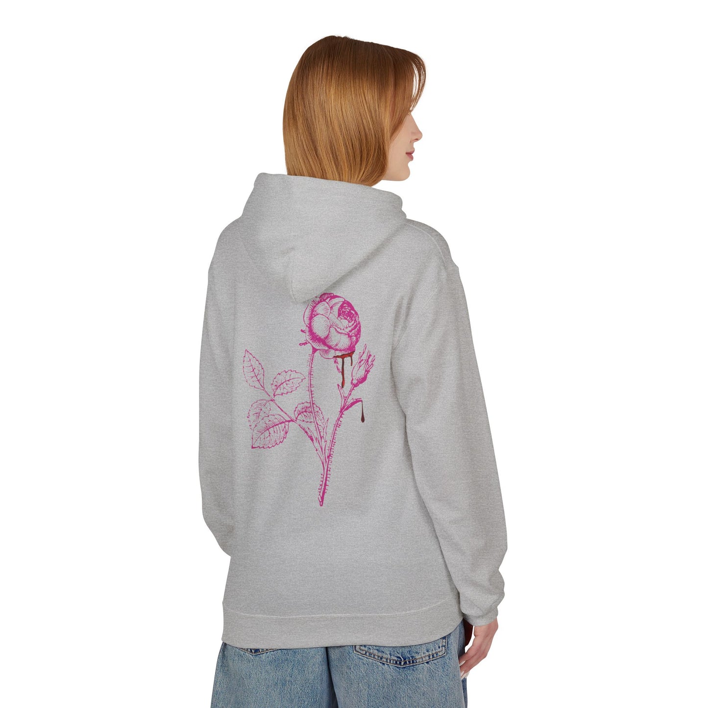 Sweat à capuche en polaire “Romantic Floral” – Style doux et confortable