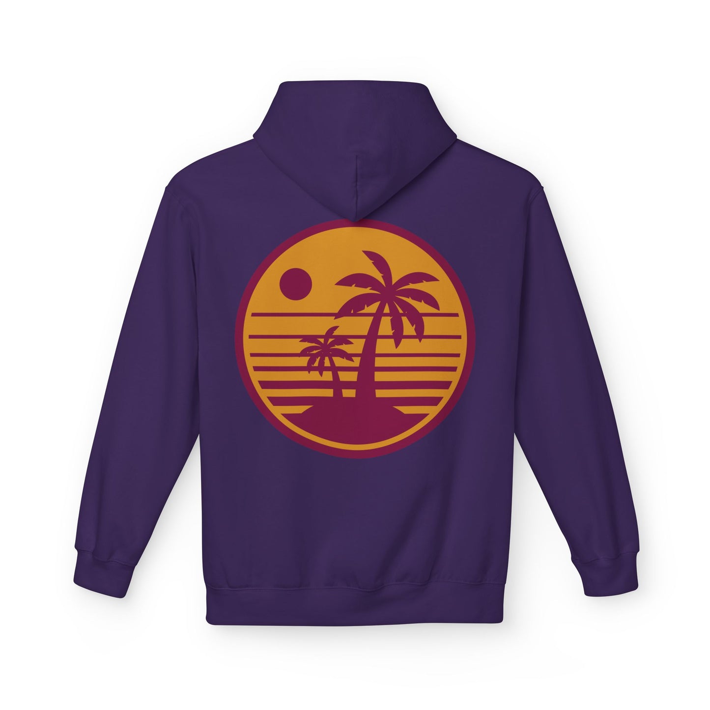Sweat à capuche “Tropical Sunset” – Polaire unisexe confortable, esprit plage et tenue casual
