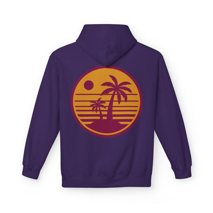 Sweat à capuche “Tropical Sunset” – Polaire unisexe confortable, esprit plage et tenue casual