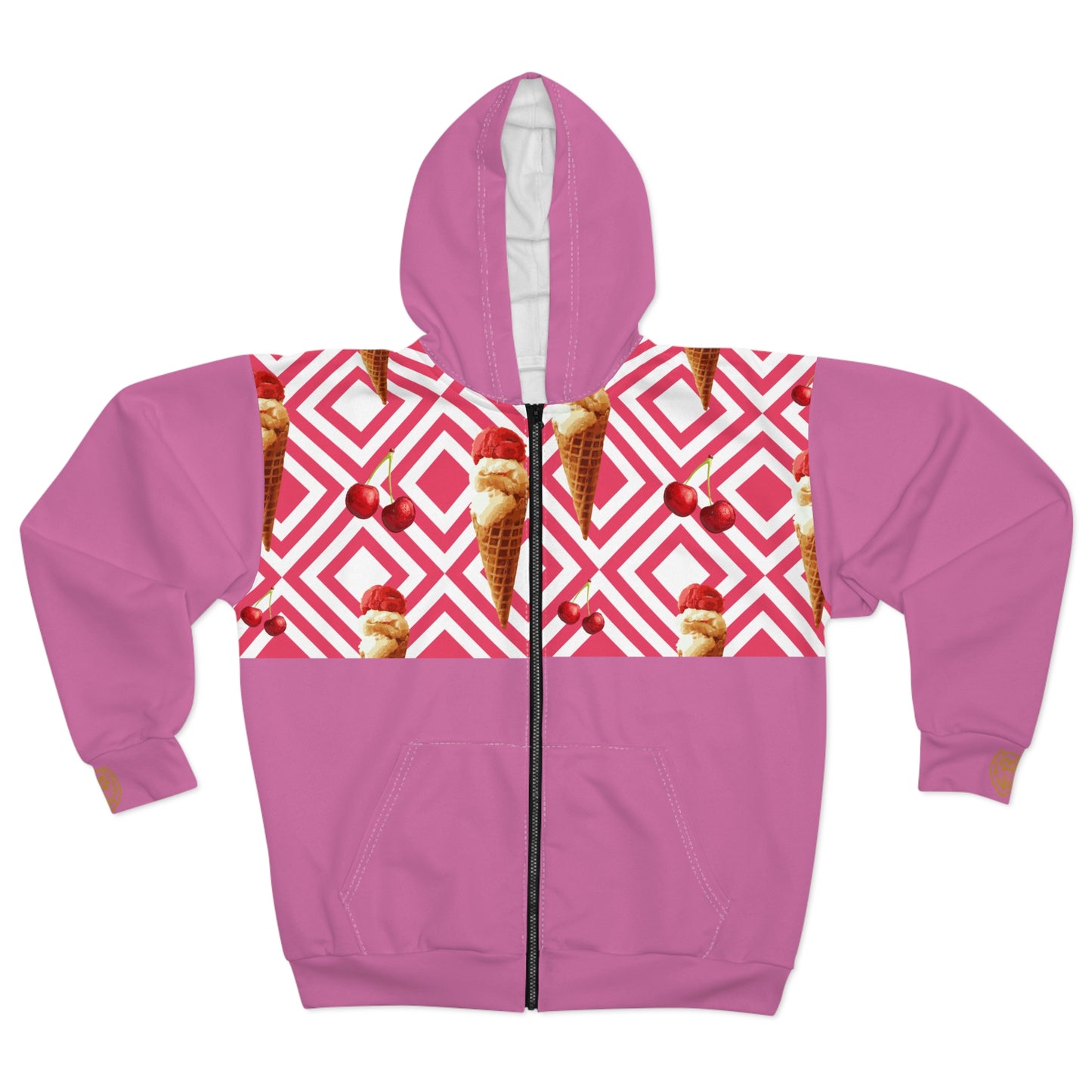 Unisex Zip Hoodie Cherry Ice – Douceur givrée