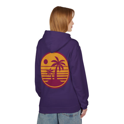 Sweat à capuche “Tropical Sunset” – Polaire unisexe confortable, esprit plage et tenue casual