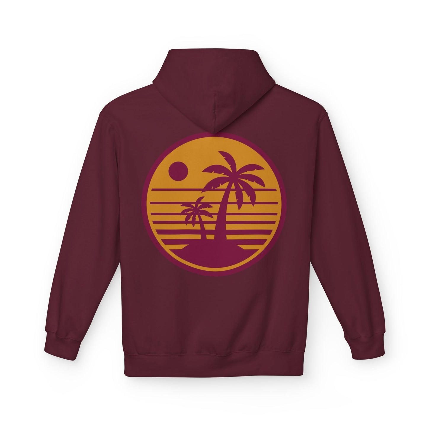 Sweat à capuche “Tropical Sunset” – Polaire unisexe confortable, esprit plage et tenue casual