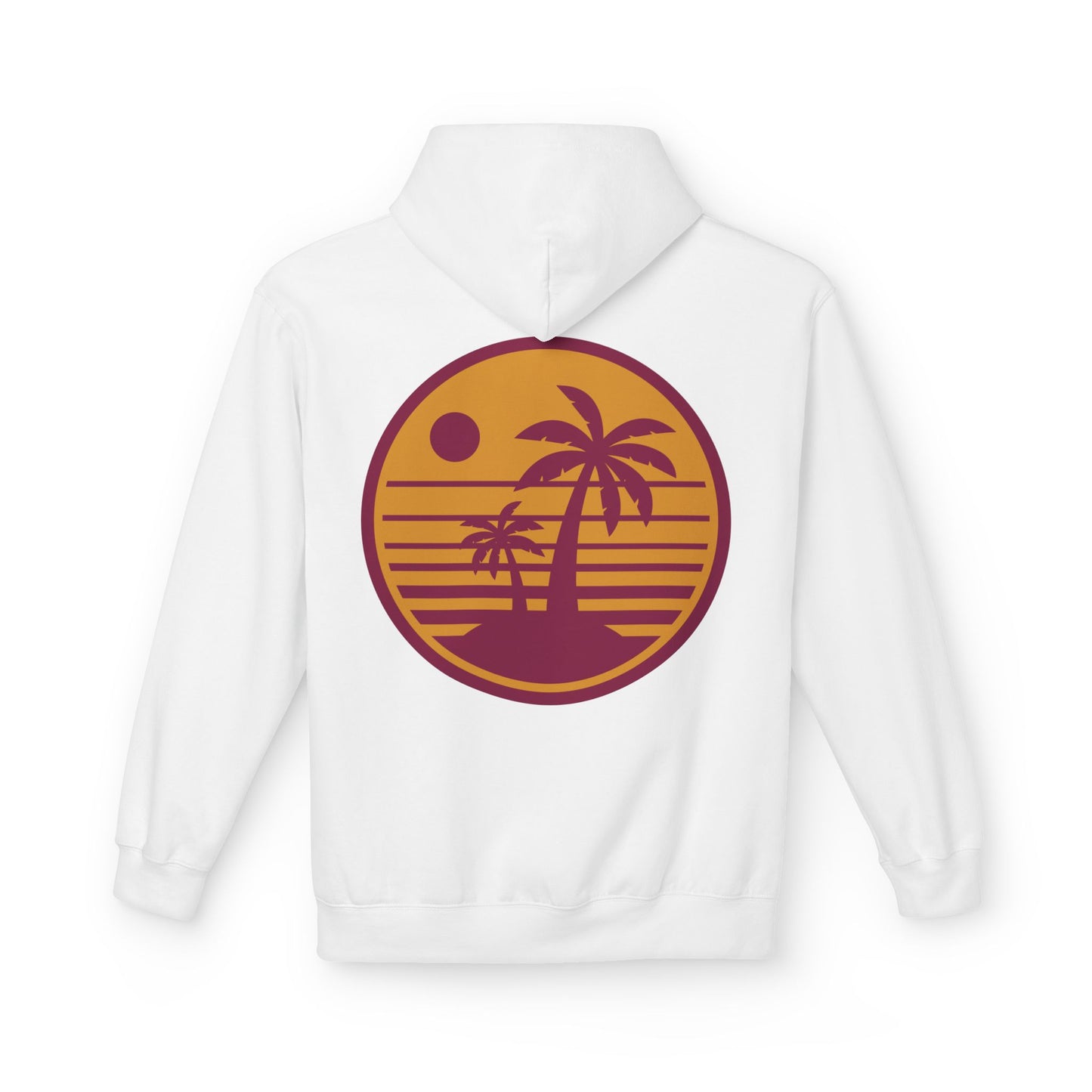Sweat à capuche “Tropical Sunset” – Polaire unisexe confortable, esprit plage et tenue casual