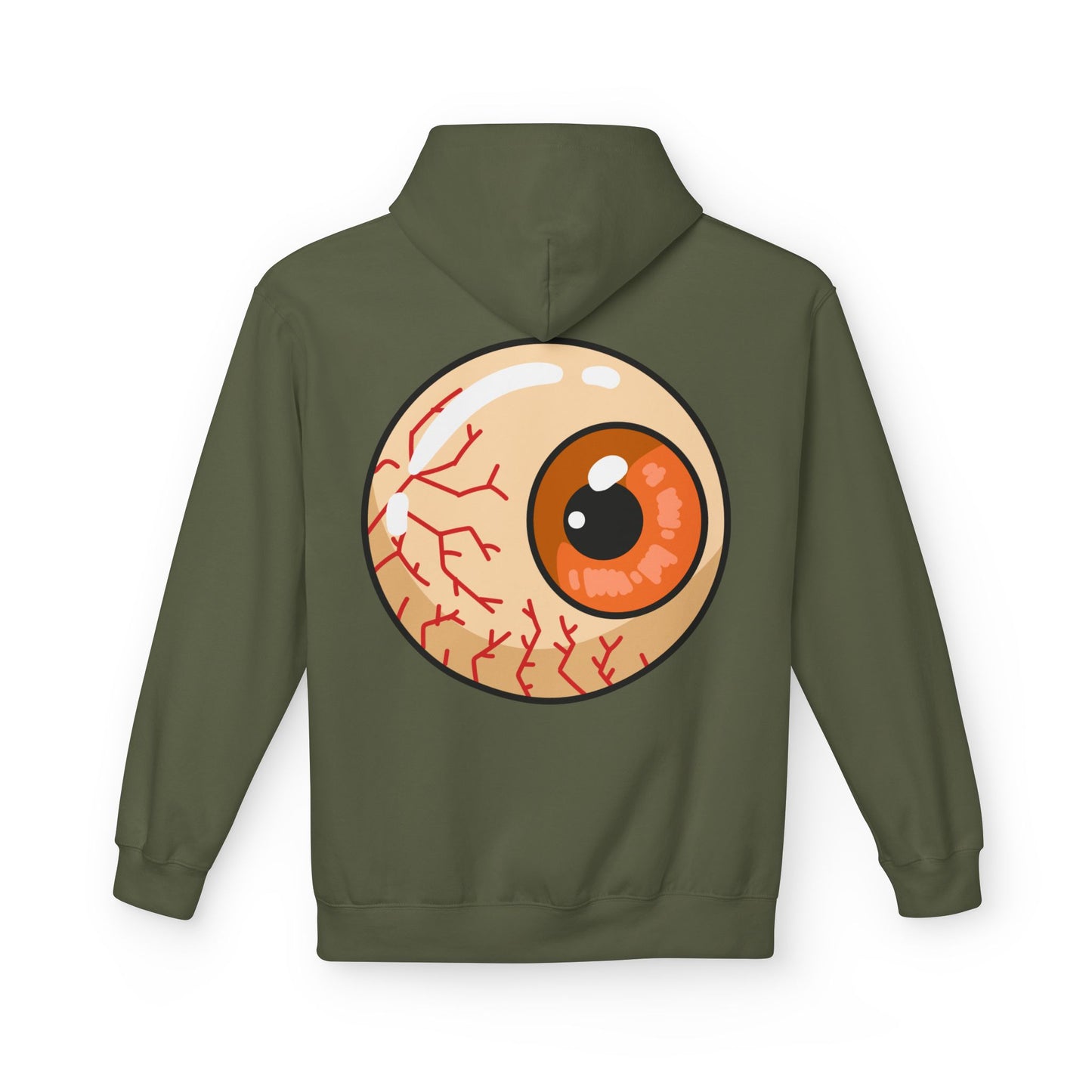 Sweat à capuche graphique “Eyeball” – Look effrayant, unisexe, spécial Halloween