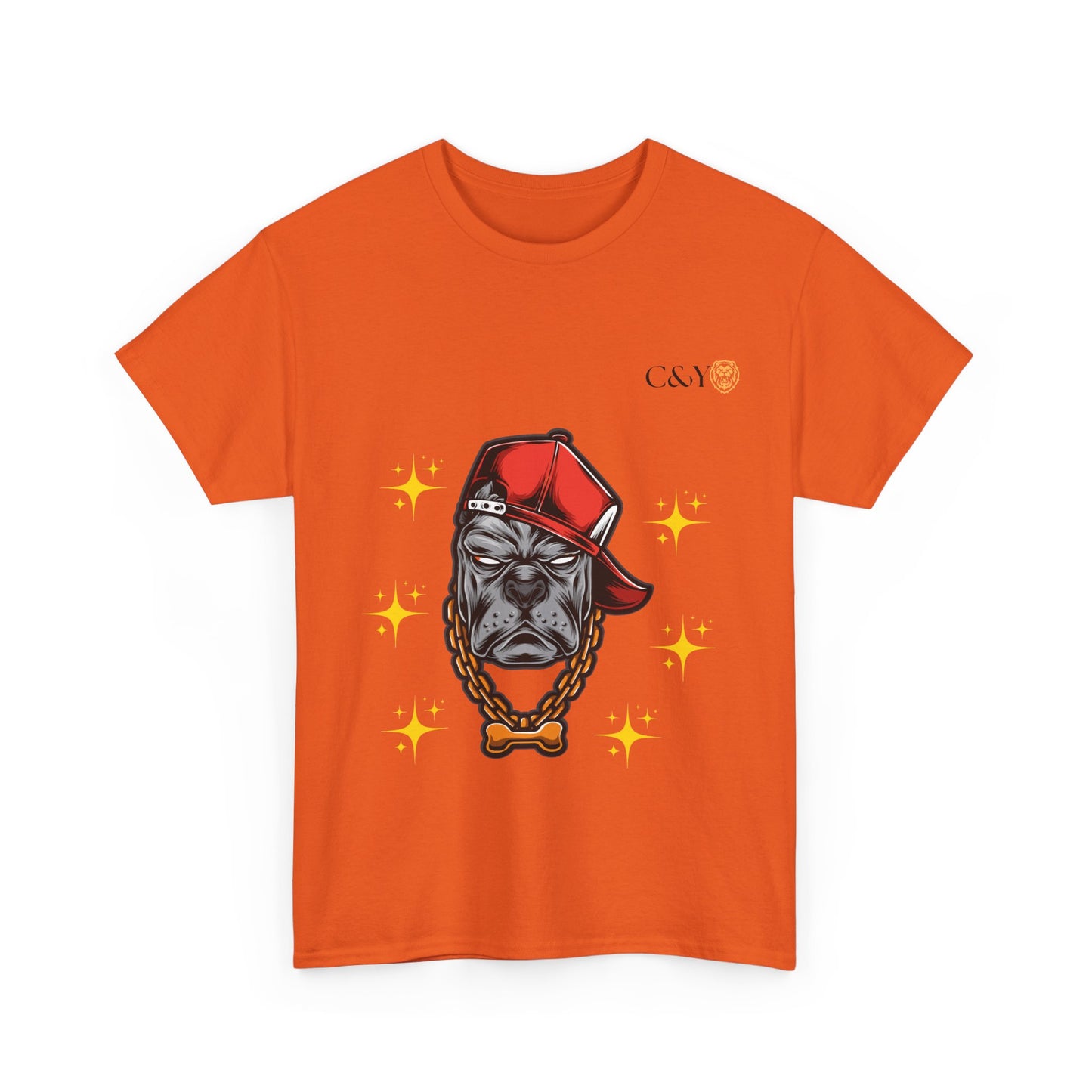 T-shirt graphique “Playful Dog” – Coton épais unisexe, cadeau idéal pour les amoureux des chiens, style casual & streetwear