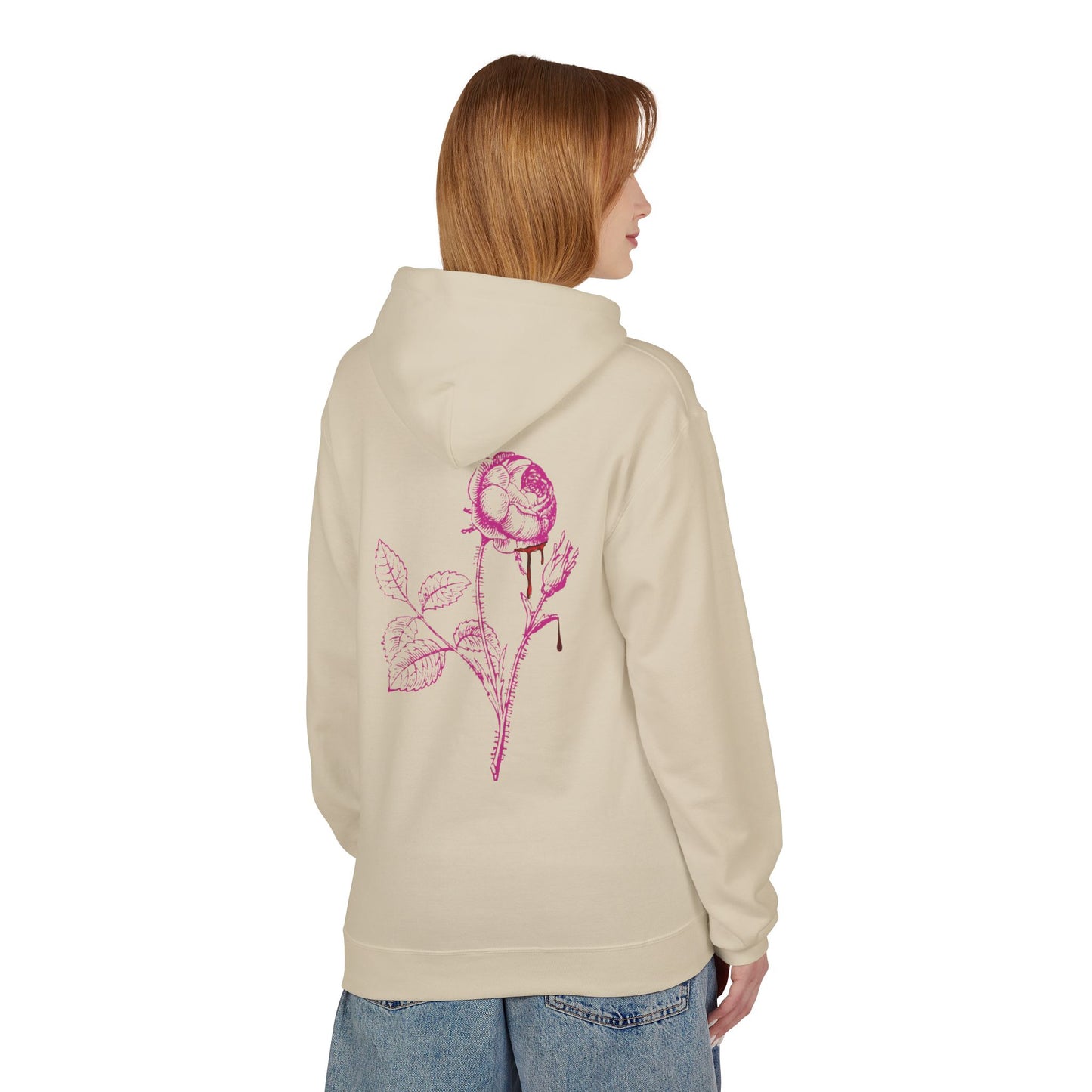 Sweat à capuche en polaire “Romantic Floral” – Style doux et confortable