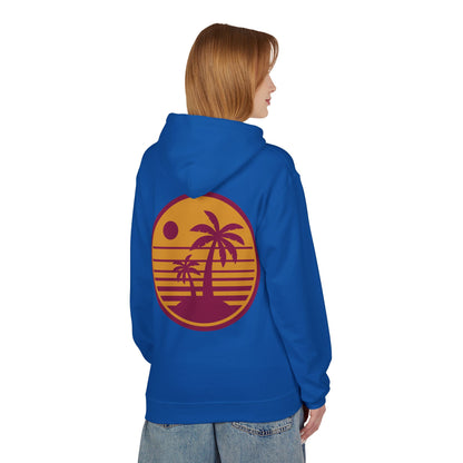 Sweat à capuche “Tropical Sunset” – Polaire unisexe confortable, esprit plage et tenue casual