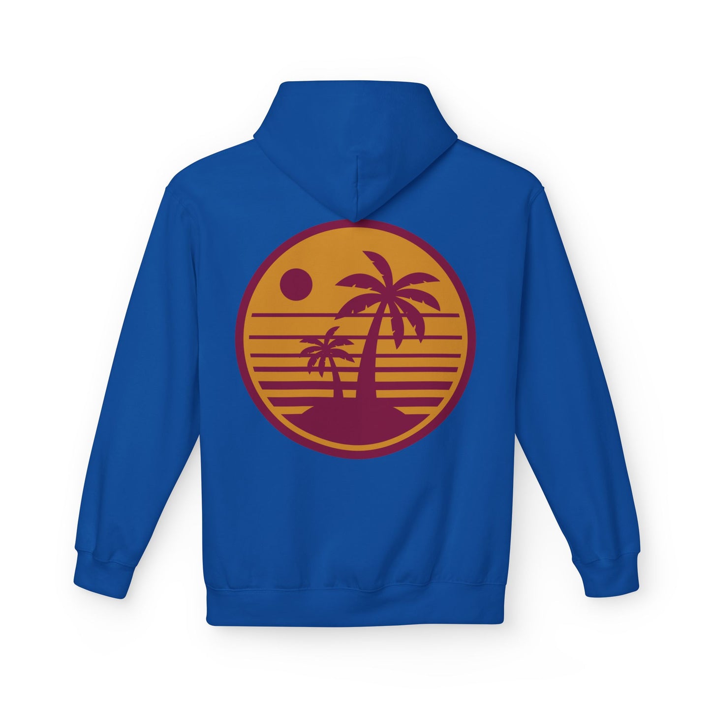 Sweat à capuche “Tropical Sunset” – Polaire unisexe confortable, esprit plage et tenue casual