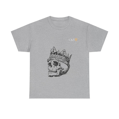 T-shirt unisexe Skull King en coton épais – Look audacieux, cadeau original pour les trendsetters, tenue casual stylée