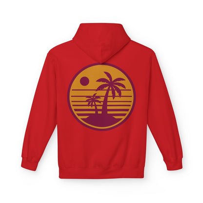 Sweat à capuche “Tropical Sunset” – Polaire unisexe confortable, esprit plage et tenue casual