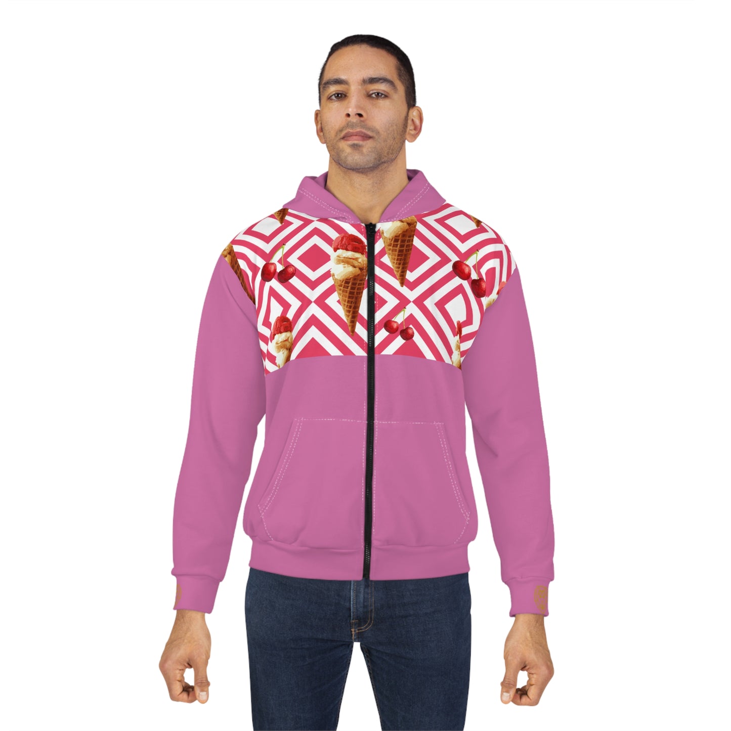 Unisex Zip Hoodie Cherry Ice – Douceur givrée