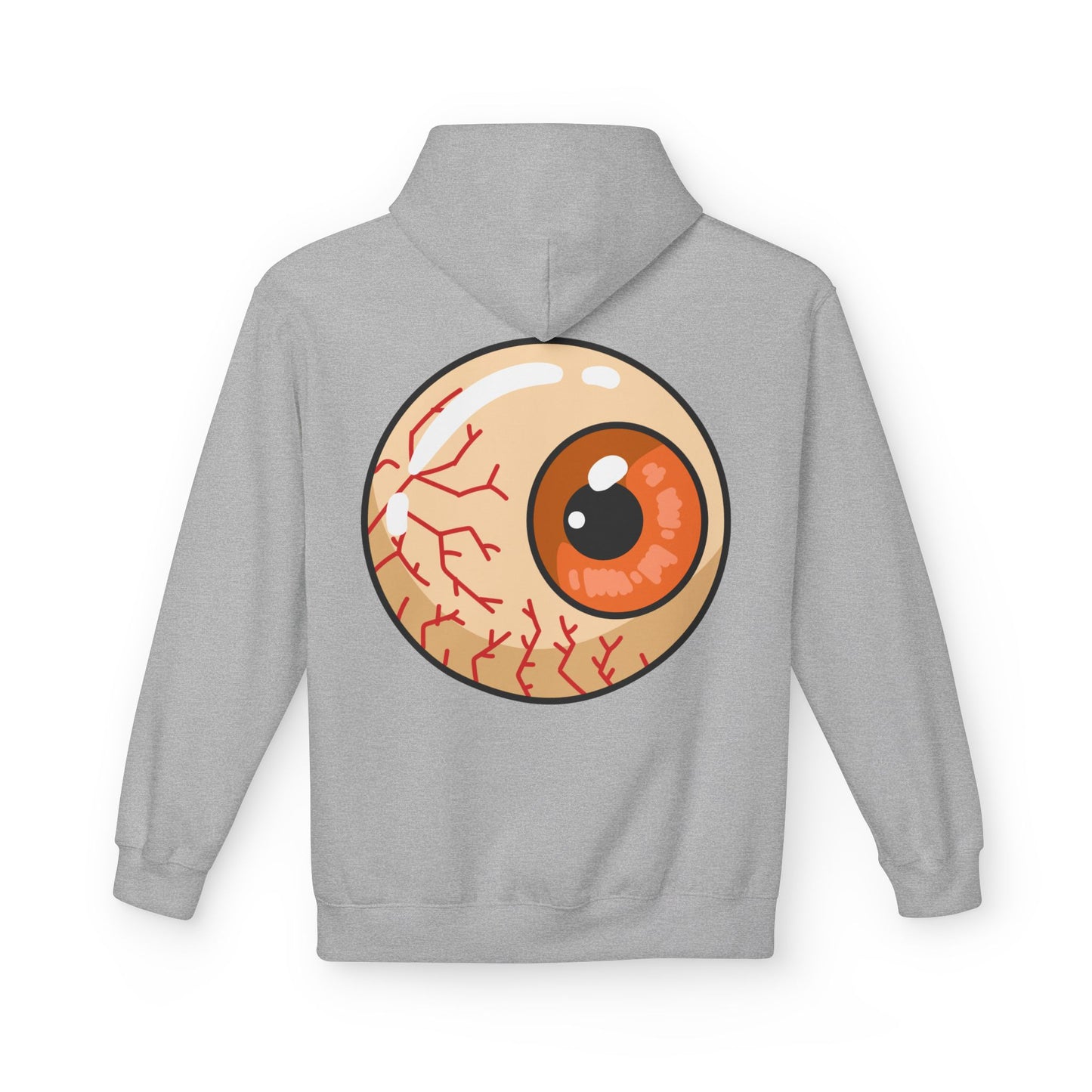 Sweat à capuche graphique “Eyeball” – Look effrayant, unisexe, spécial Halloween
