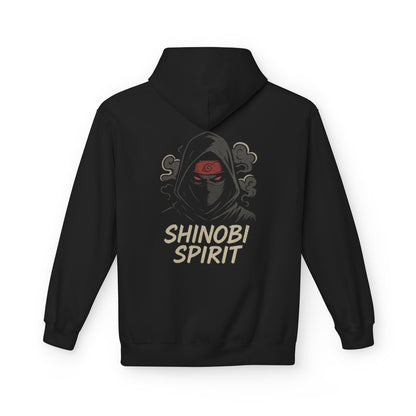 Sweat à capuche “Shinobi Spirit” – Polaire unisexe, streetwear confortable