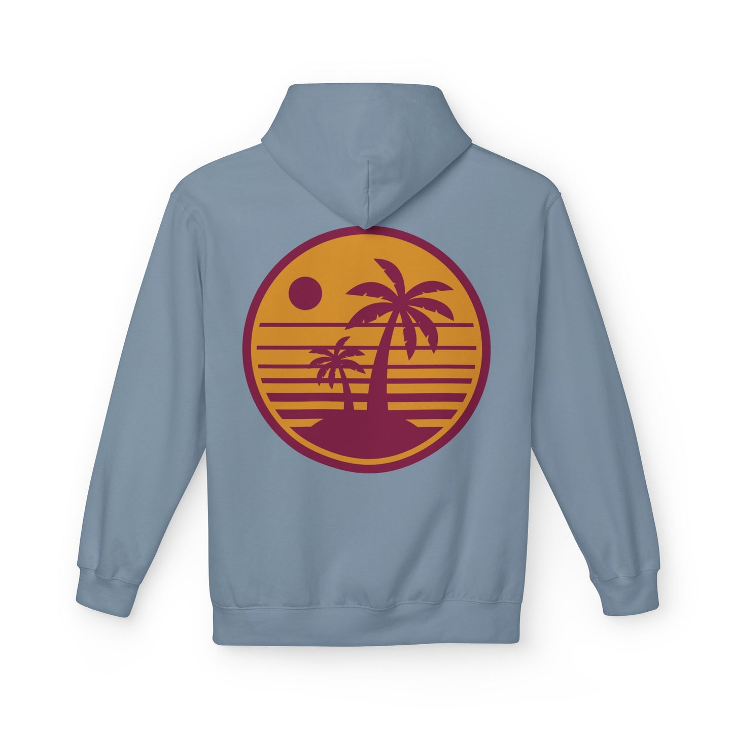 Sweat à capuche “Tropical Sunset” – Polaire unisexe confortable, esprit plage et tenue casual