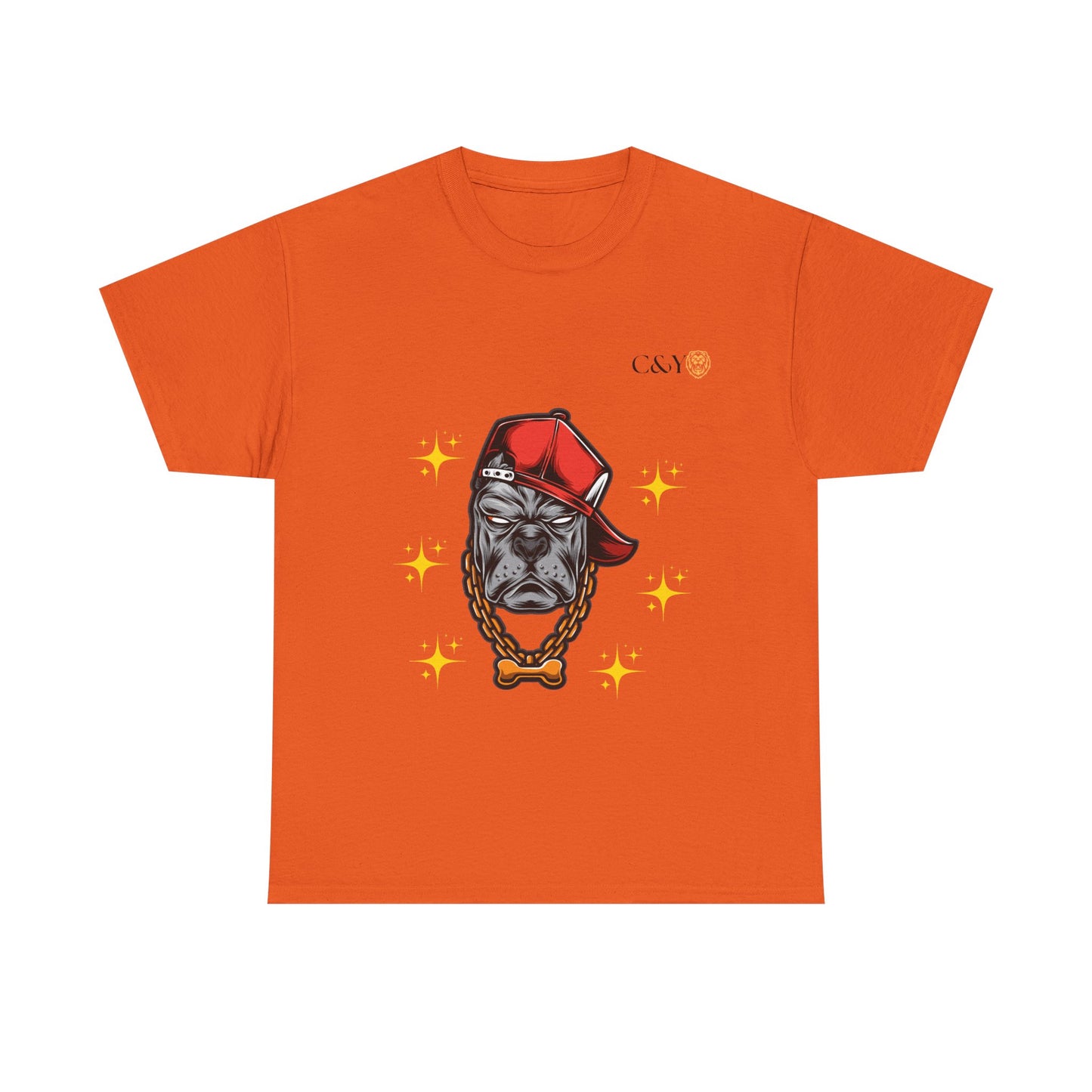 T-shirt graphique “Playful Dog” – Coton épais unisexe, cadeau idéal pour les amoureux des chiens, style casual & streetwear